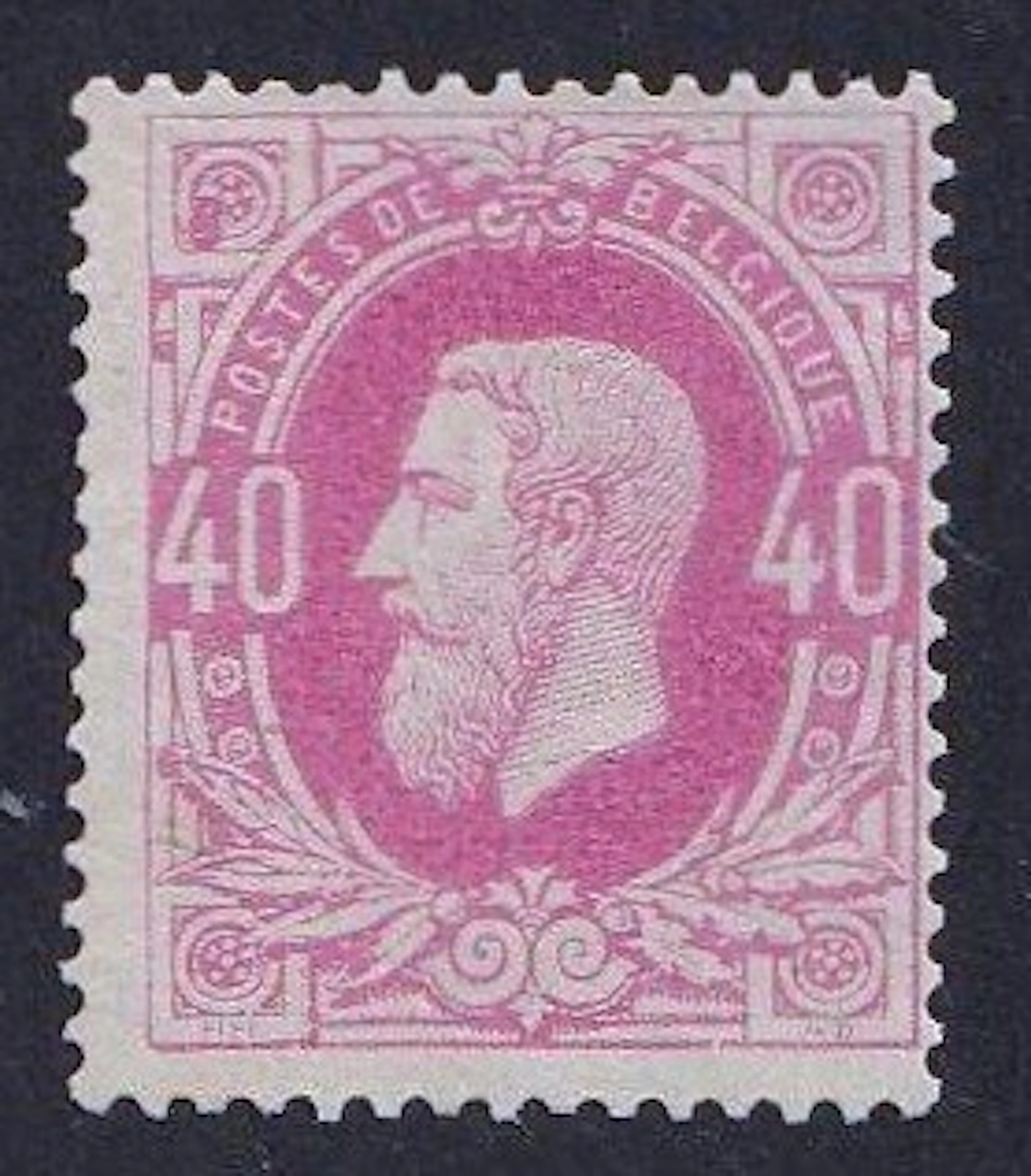 Belgium 1880/1883 - 40c Felroze, Leopold II - OBP/COB 34A