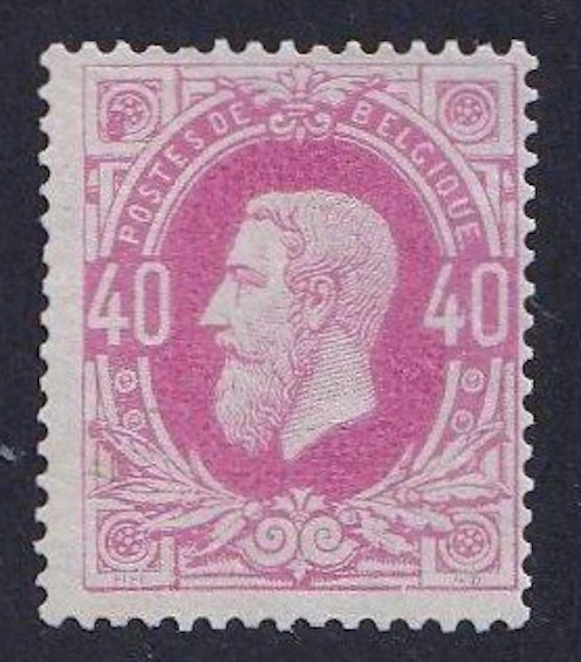 Belgium 1880/1883 - 40c Felroze, Leopold II - OBP/COB 34A