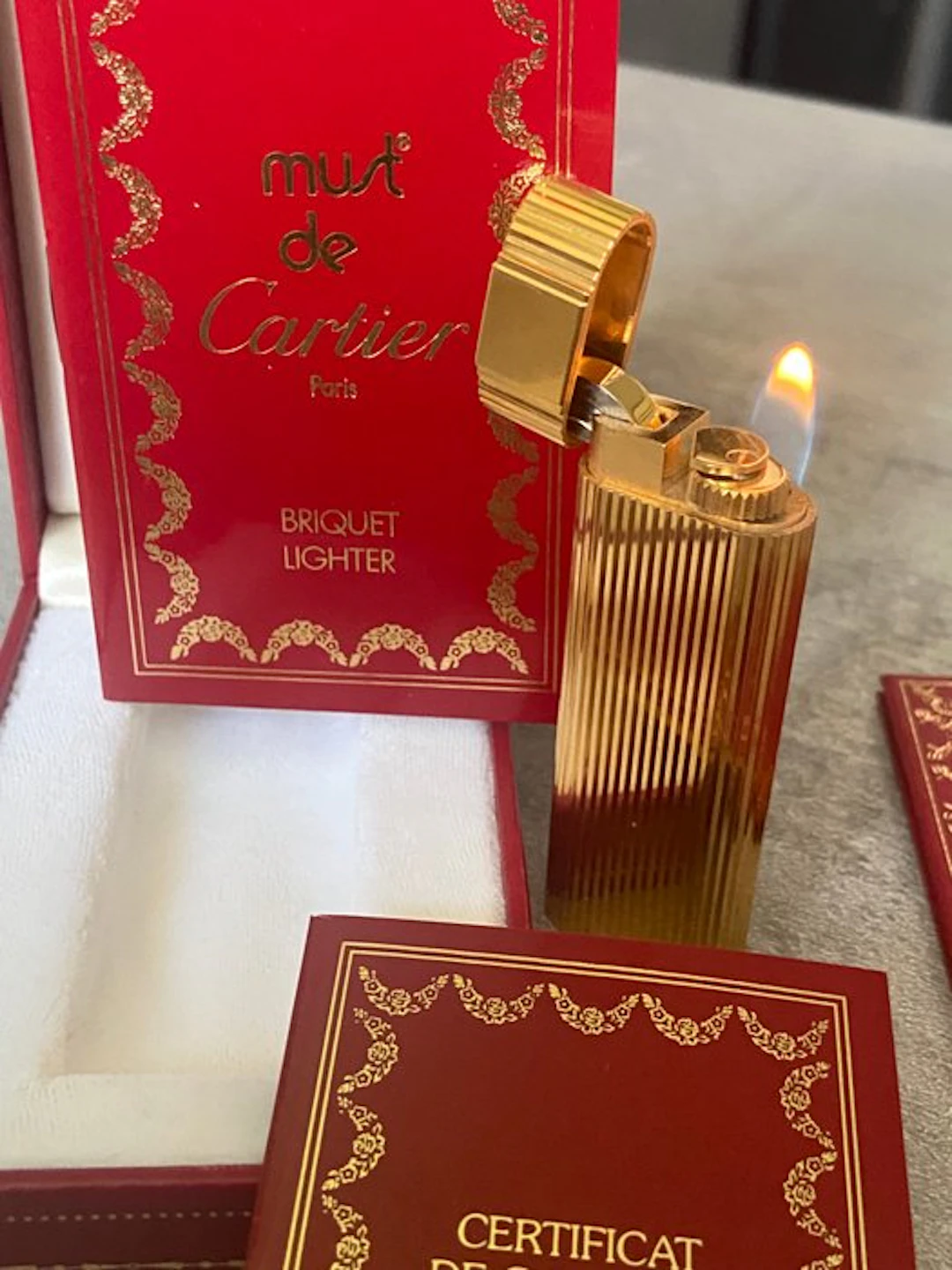Cartier - Lighter - Gold plated - new warehouse stock