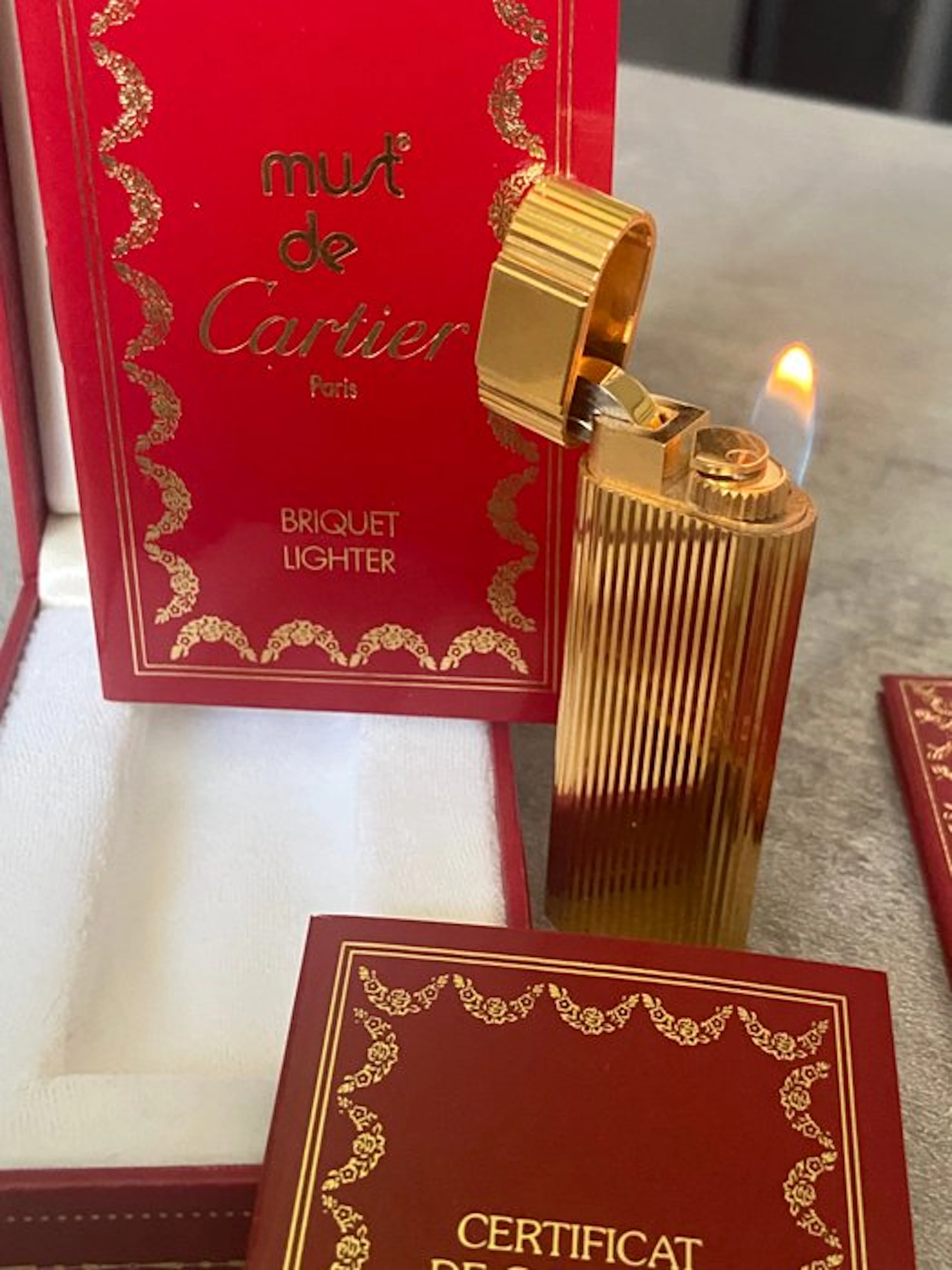 Cartier - Lighter - Gold plated - new warehouse stock
