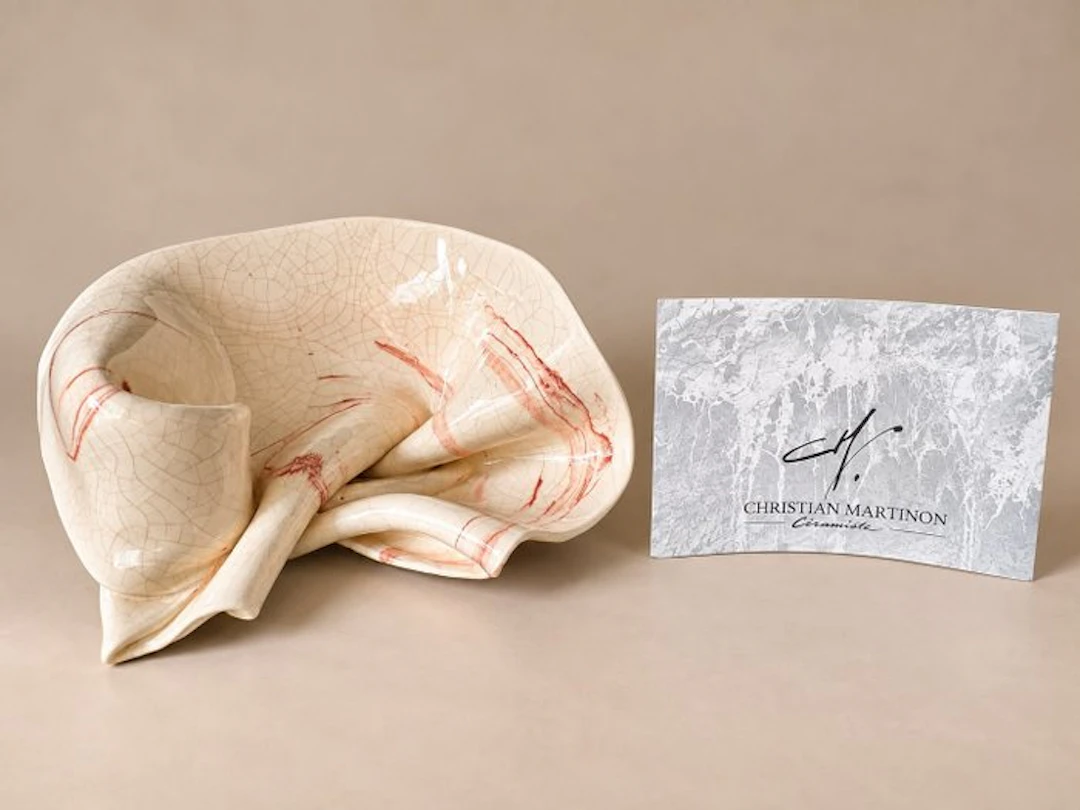 Christian Martinon - Sculpture, Schaal - 10 cm - Ceramic