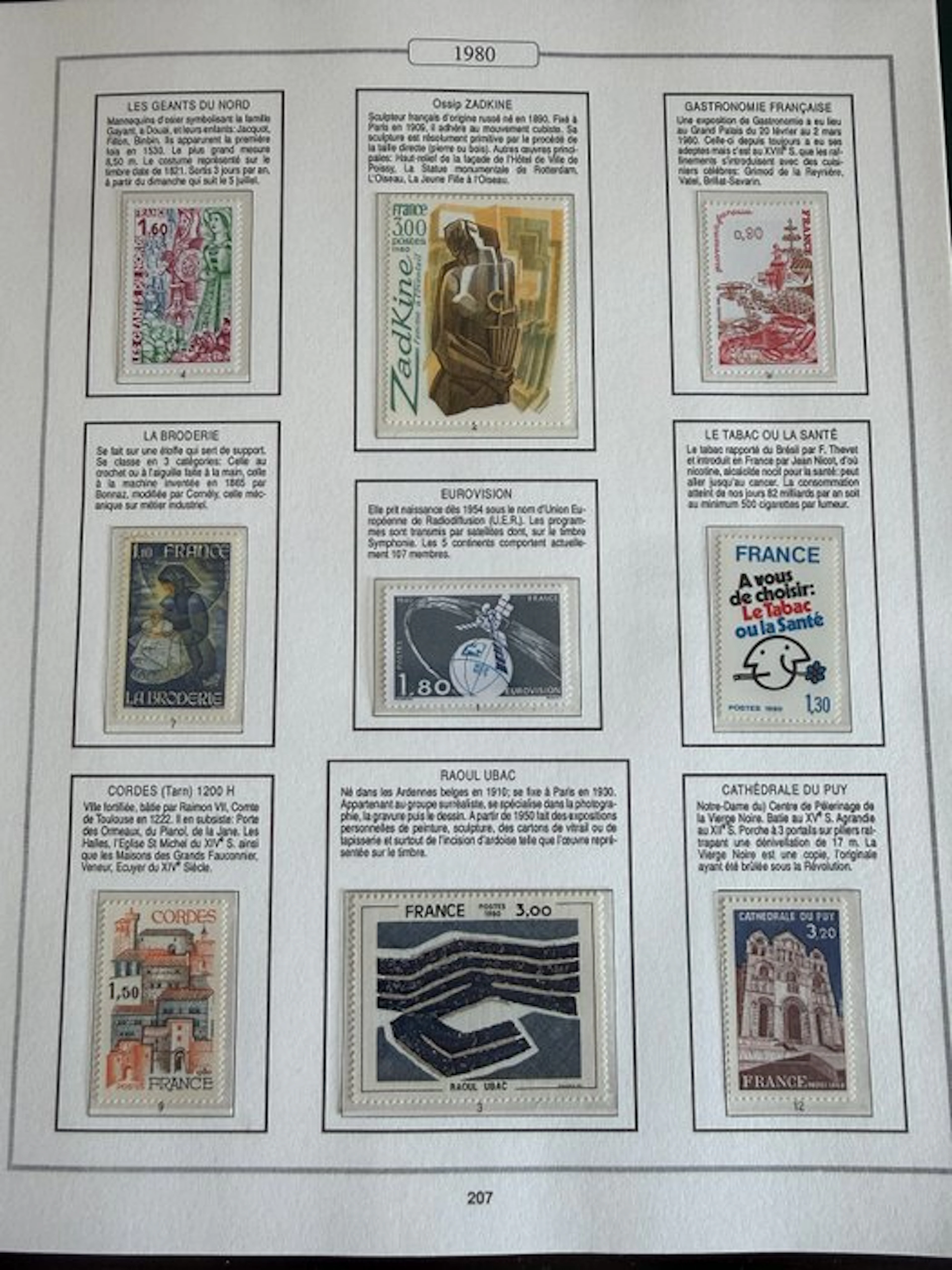 France - Complete years '1980/1985' including varieties