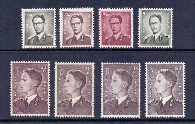 Belgium 1952/1958 - King Baudouin: First stamp in 4...