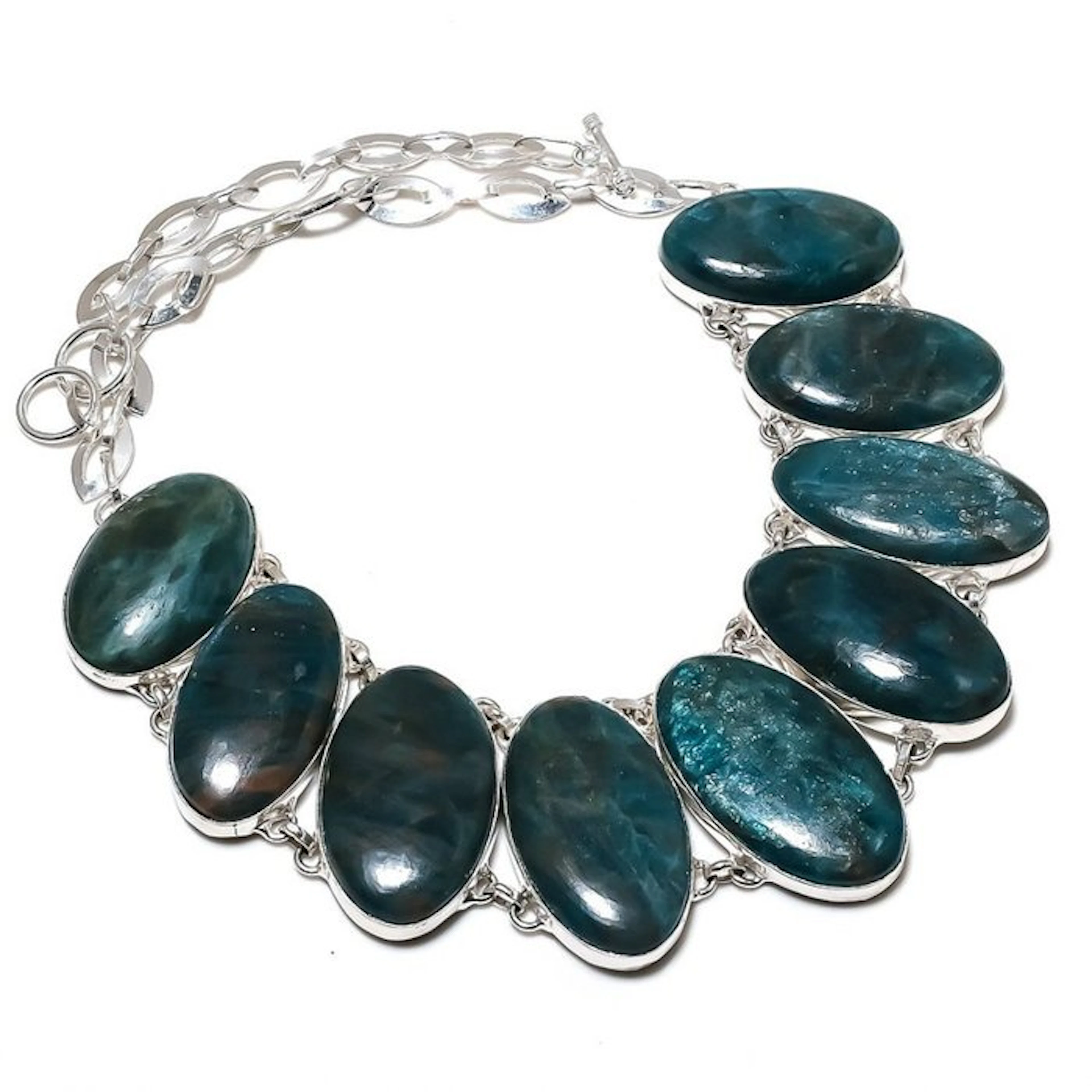 Apatite - Metal - Necklace - Neonapatite Vintage Necklace