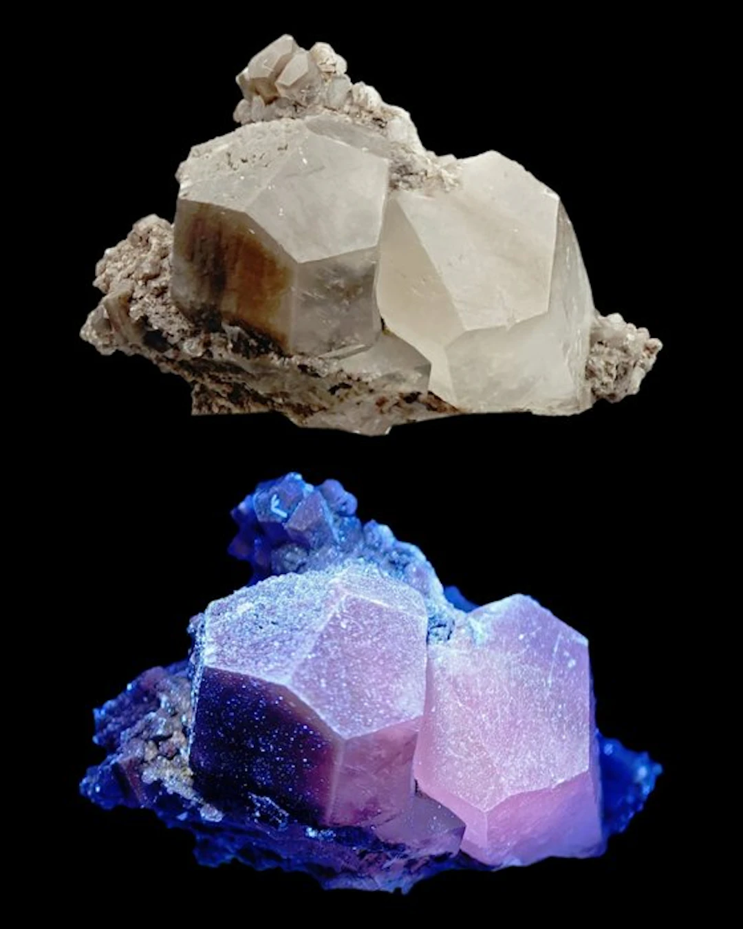 Aesthetic fluorescent calcite