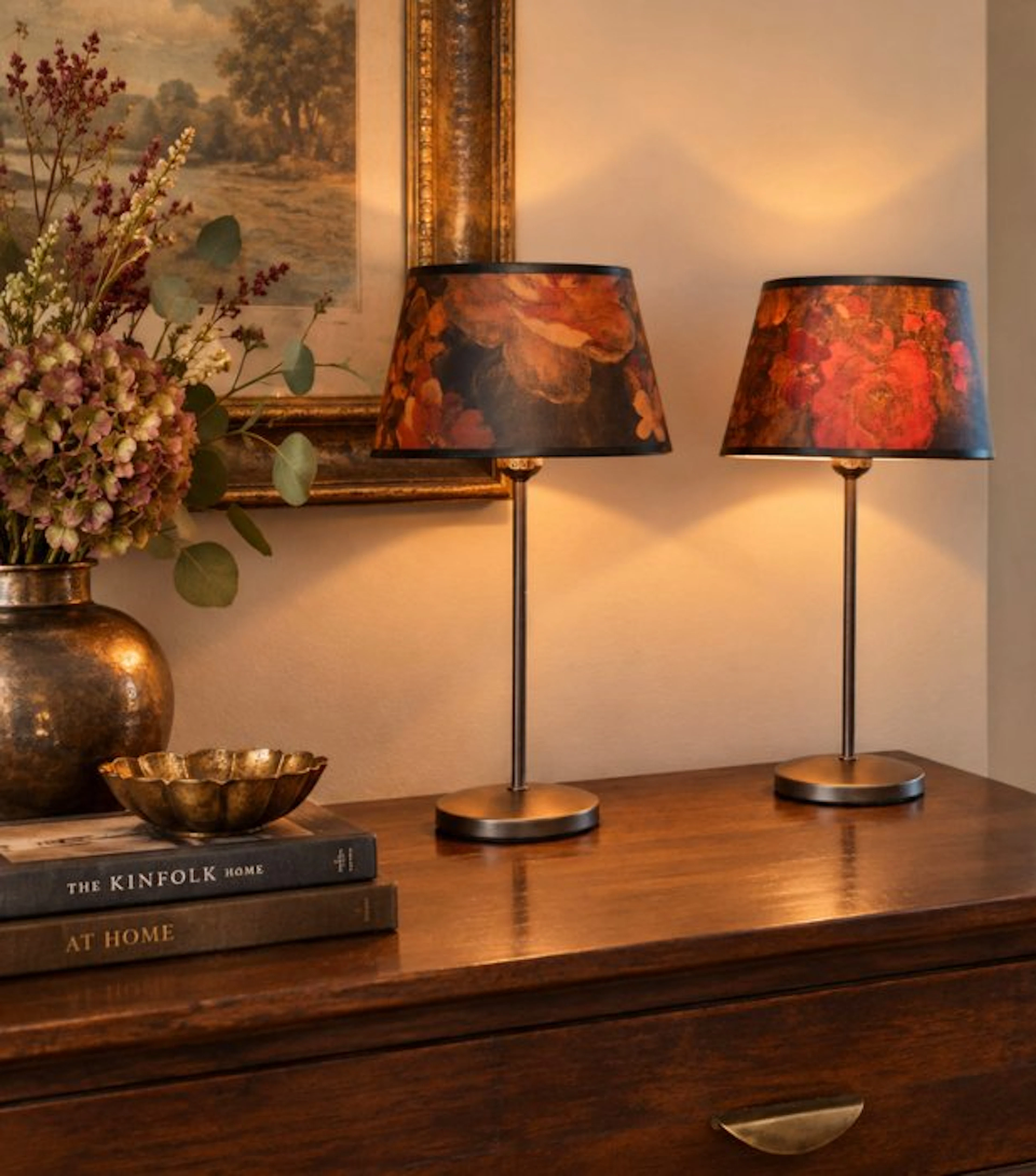 Van de Heg - Table lamp (2) - Metal, Bronze - Including caps