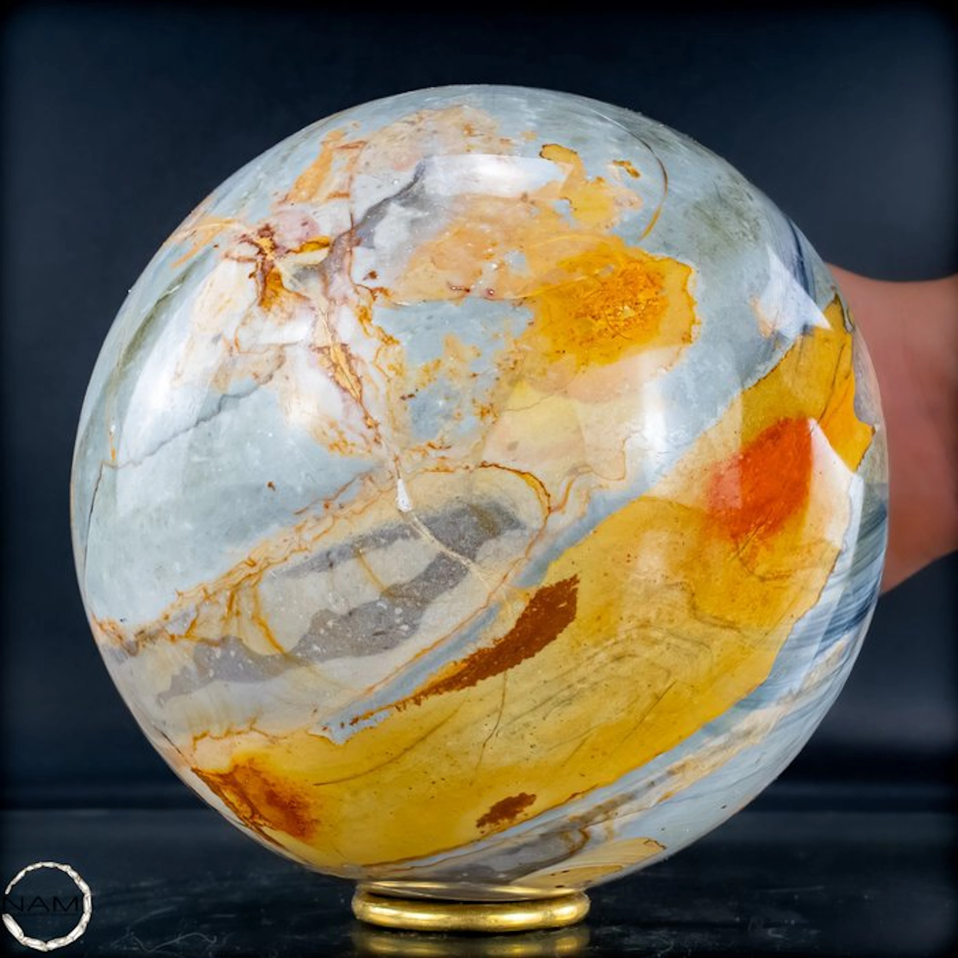 Elegant polychrome jasper sphere from Madagascar – Gentle...