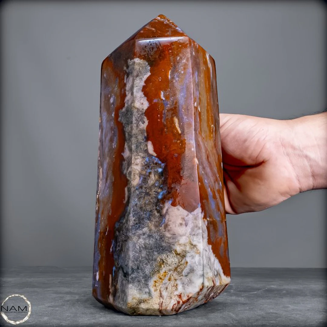 2.8 kg Stunning agate obelisk from Brazil – museum quality- 2803.46 g