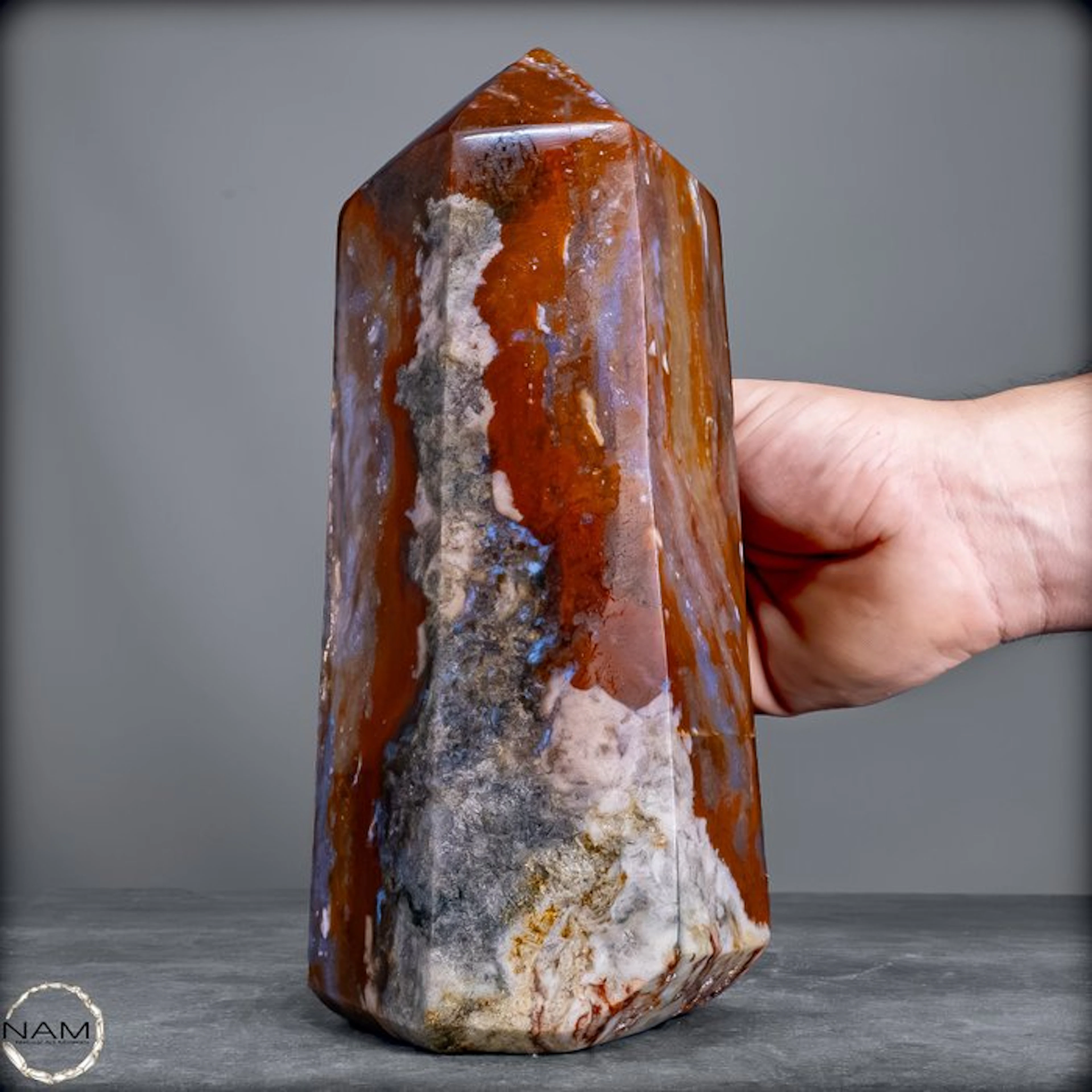 2.8 kg Stunning agate obelisk from Brazil – museum quality- 2803.46 g