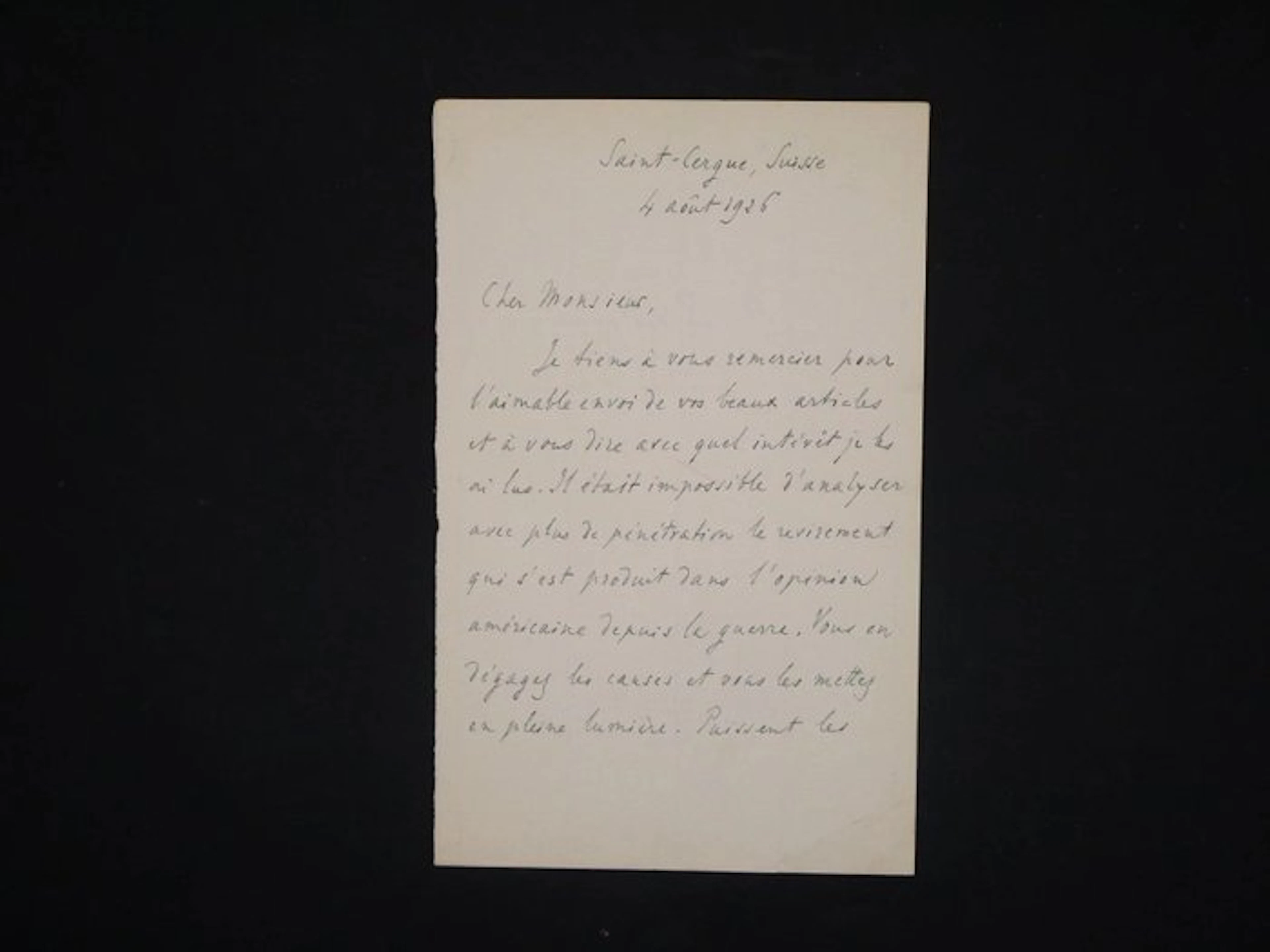 Henri BERGSON - Sur la Première Guerre - 1926