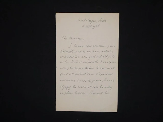 Henri BERGSON - Sur la Première Guerre - 1926