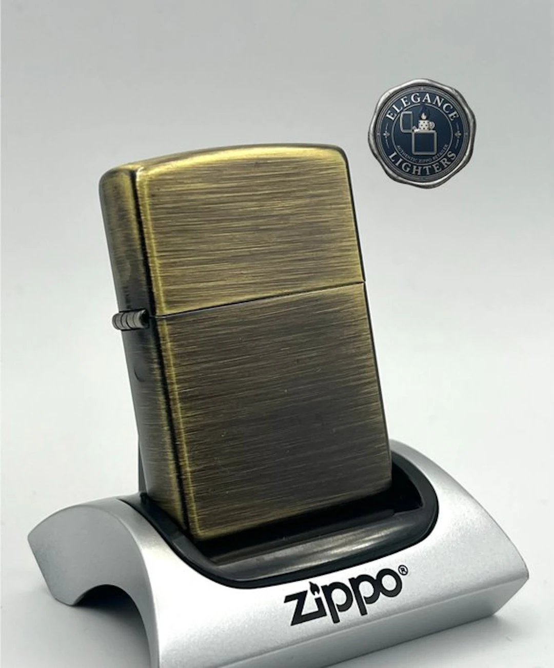 Zippo - Classic Vintage Antique Brass Sunrise (2003) - (J...