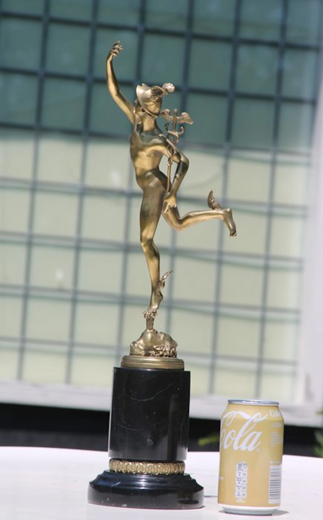 Sculpture, MERCURY - 41 cm - Bronze, Marble