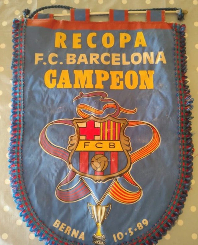 FC Barcelona - Recopa, Barcellona campione, Berna 1989 - 1989 - Flag / pennant