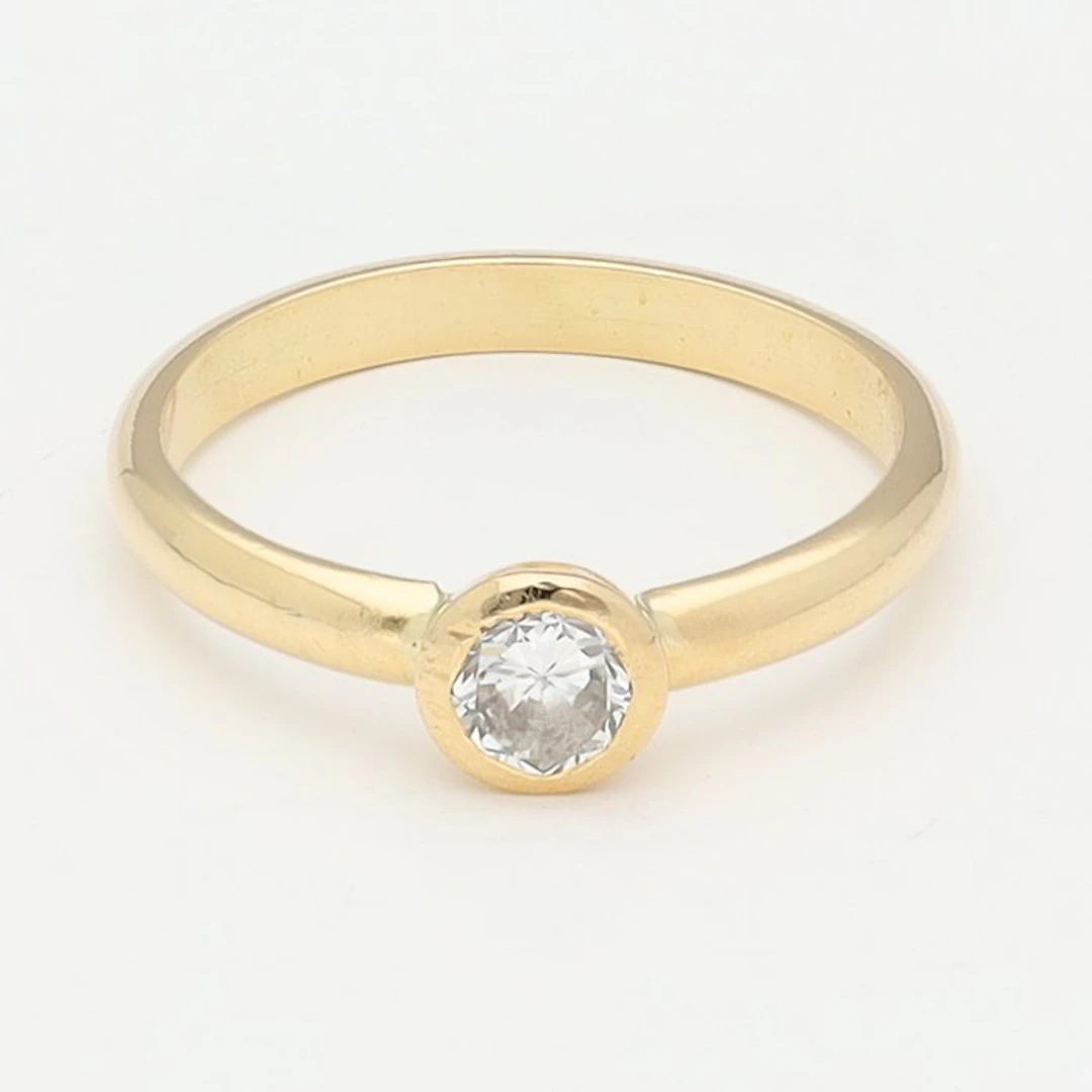Ring - 18 kt. Yellow gold Diamond (Natural)