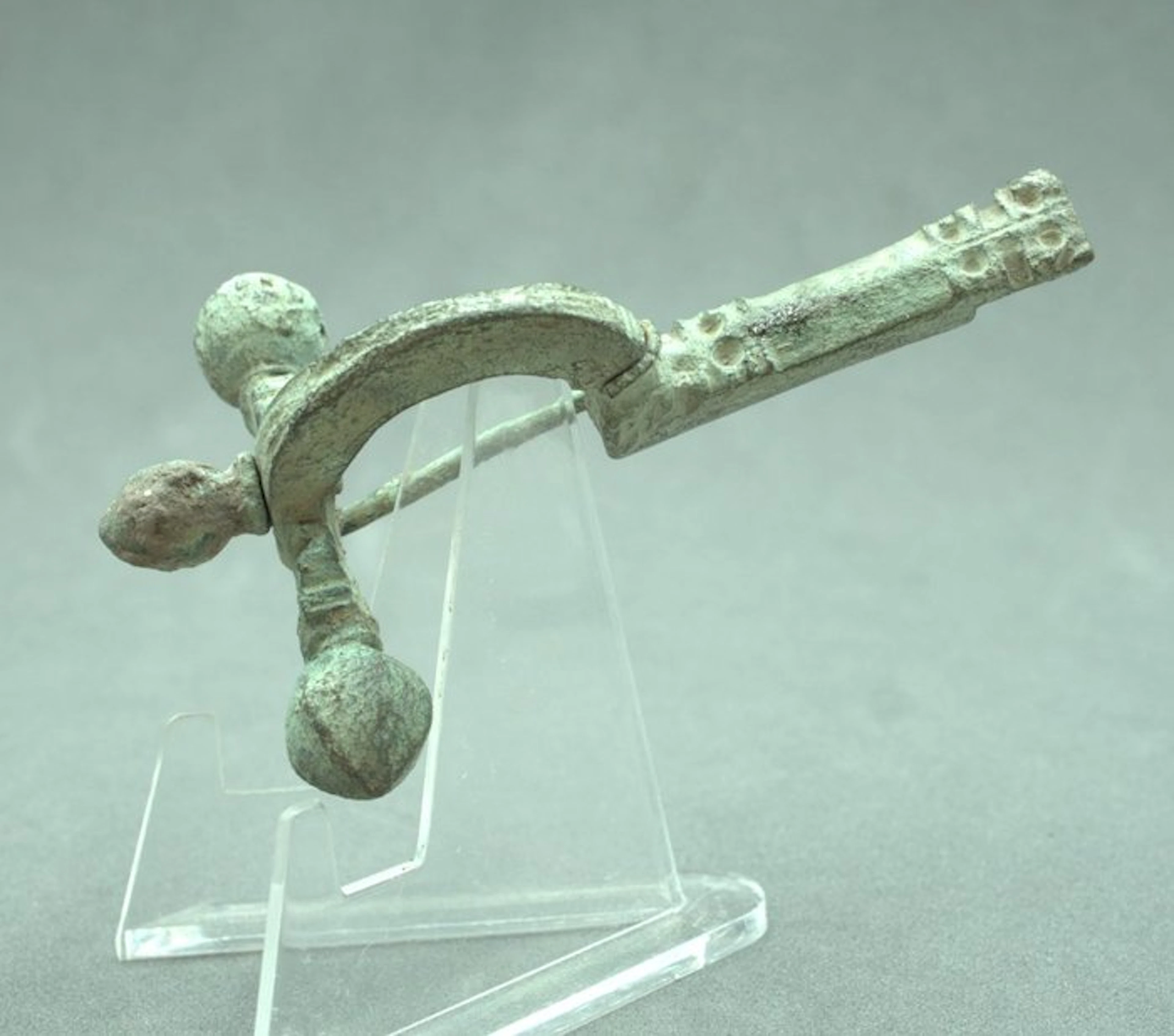 Ancient Roman Bronze Crossbow Fibula – Pröttel Type 3-4