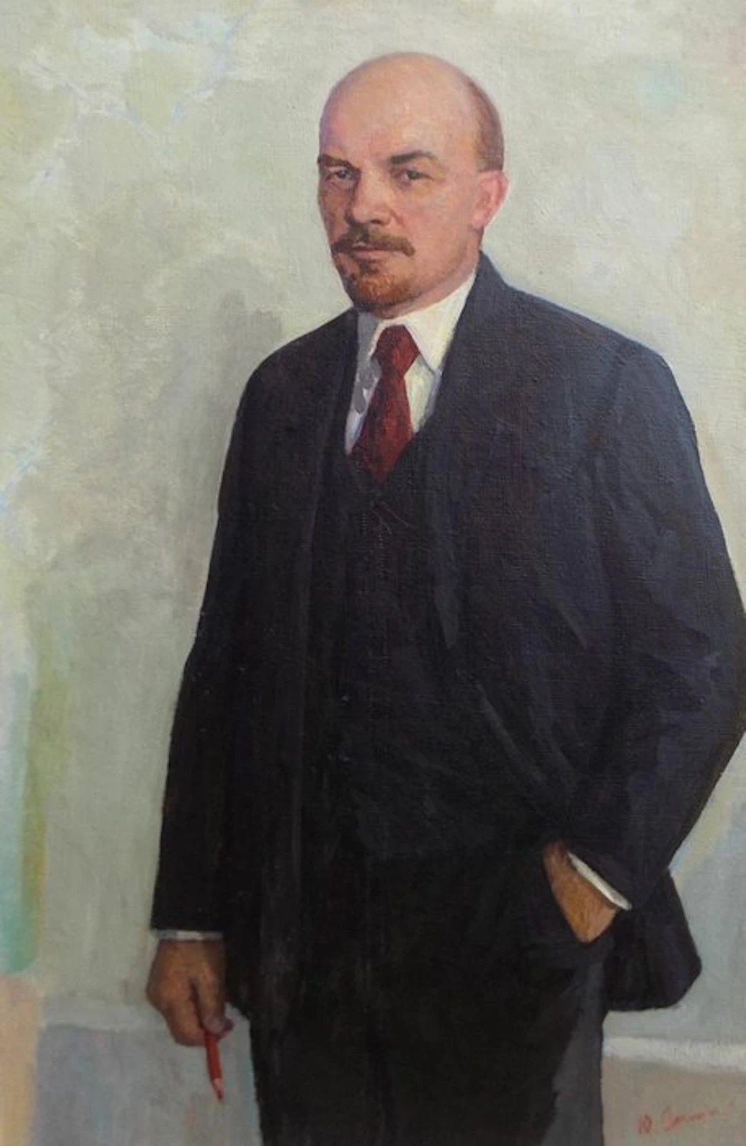 Yuri Alexandrovich Smirnov (1925-1998) - Ritratto di Lenin - cm 150 x 100