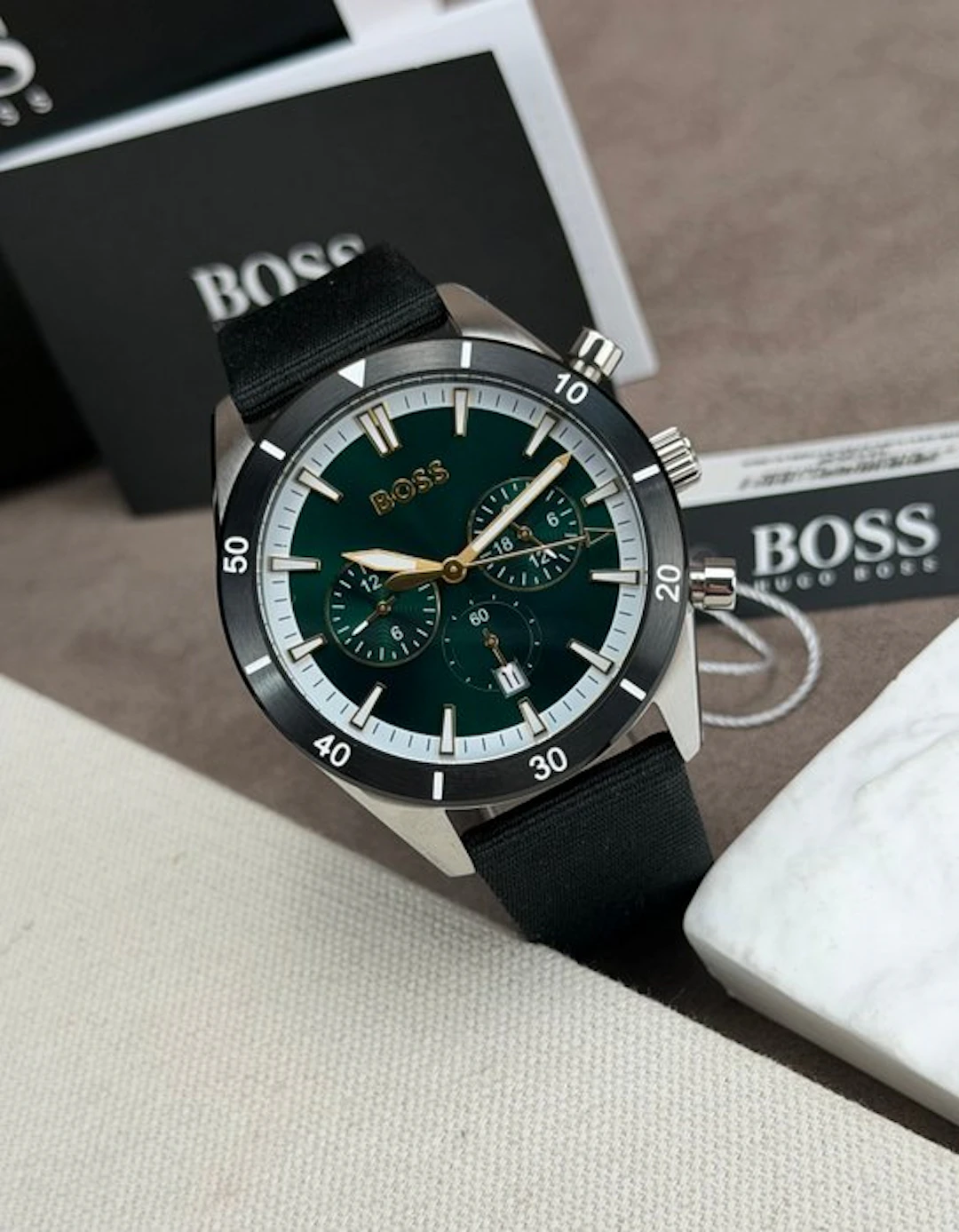 Boss - Santiago Chronograph Date Green - No reserve price...