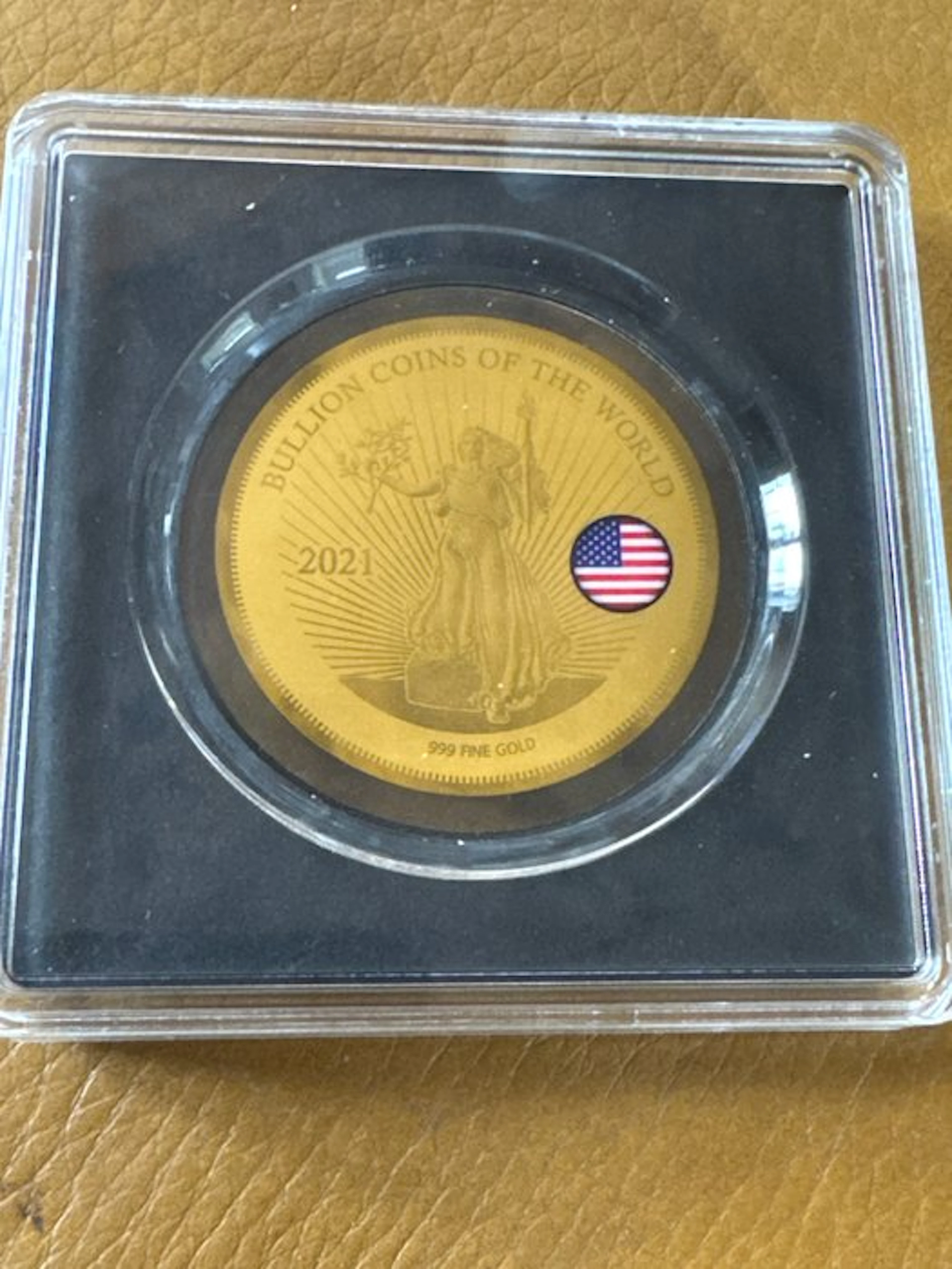 Chad. 5000 Francs 2021 USA Liberty, 1/200 Oz (.999) (No reserve price)