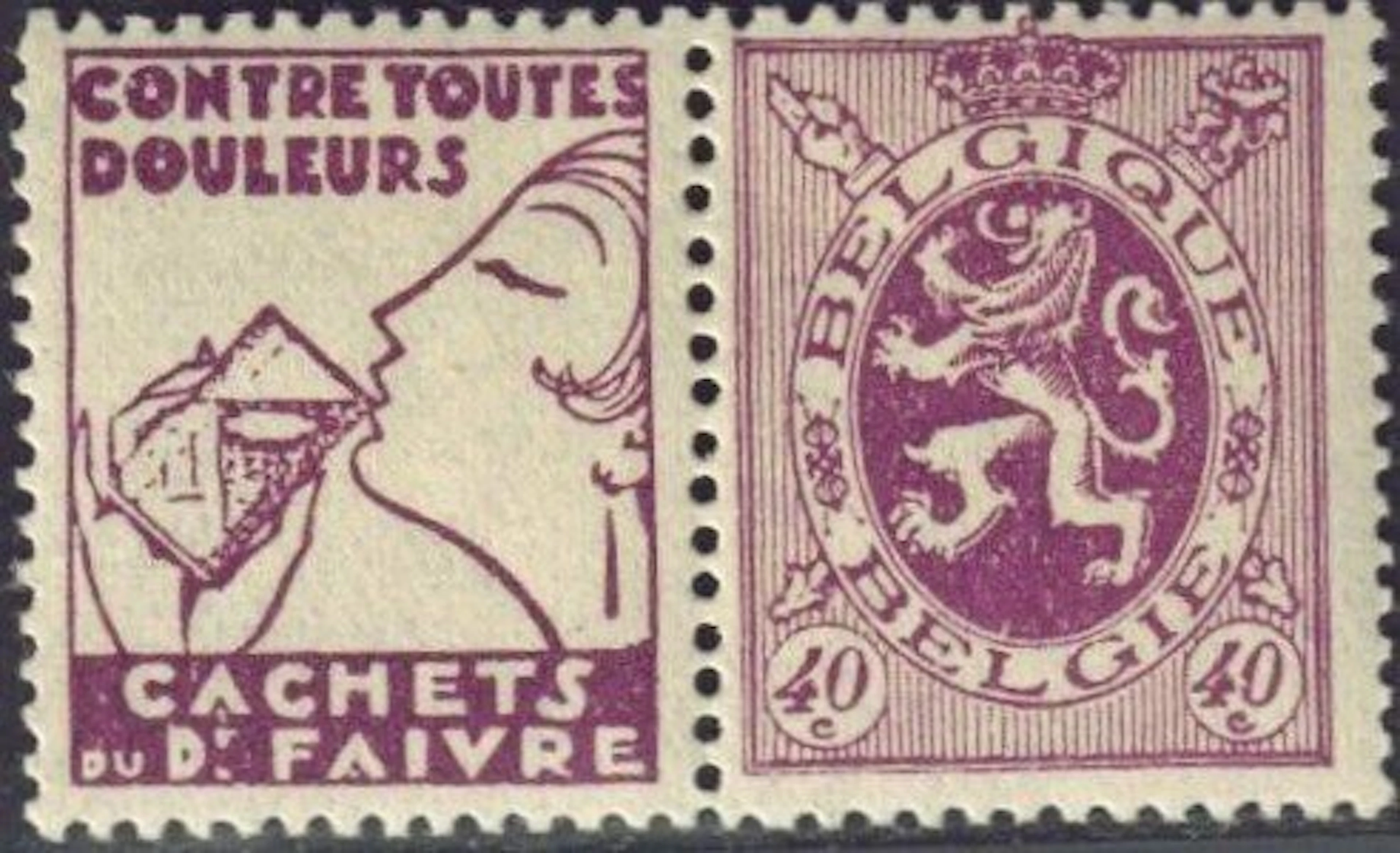 Belgium 1929/1932 - 40ct " Faivre " - OBP: PU 24