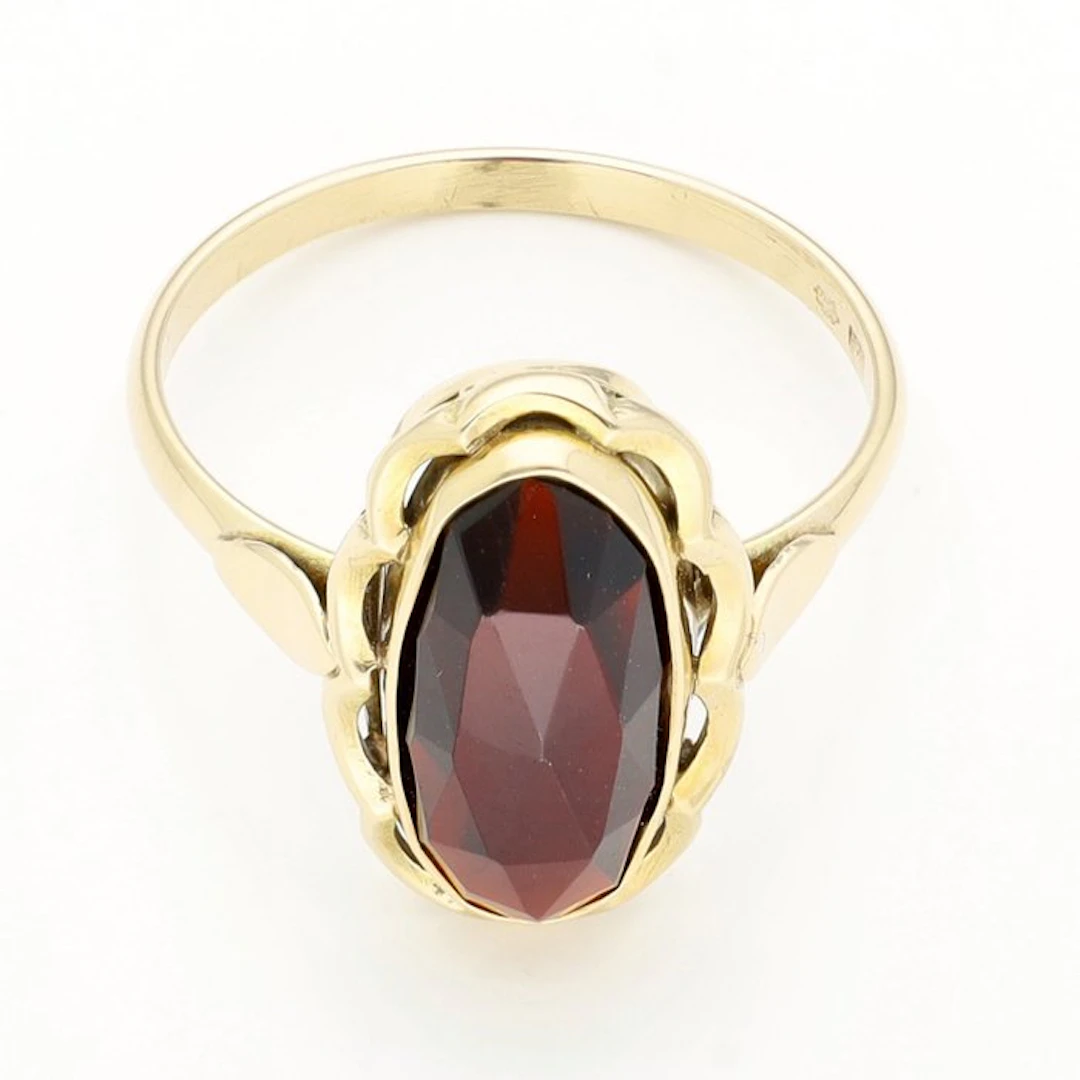 Ring - 14 kt. Yellow gold - Garnet
