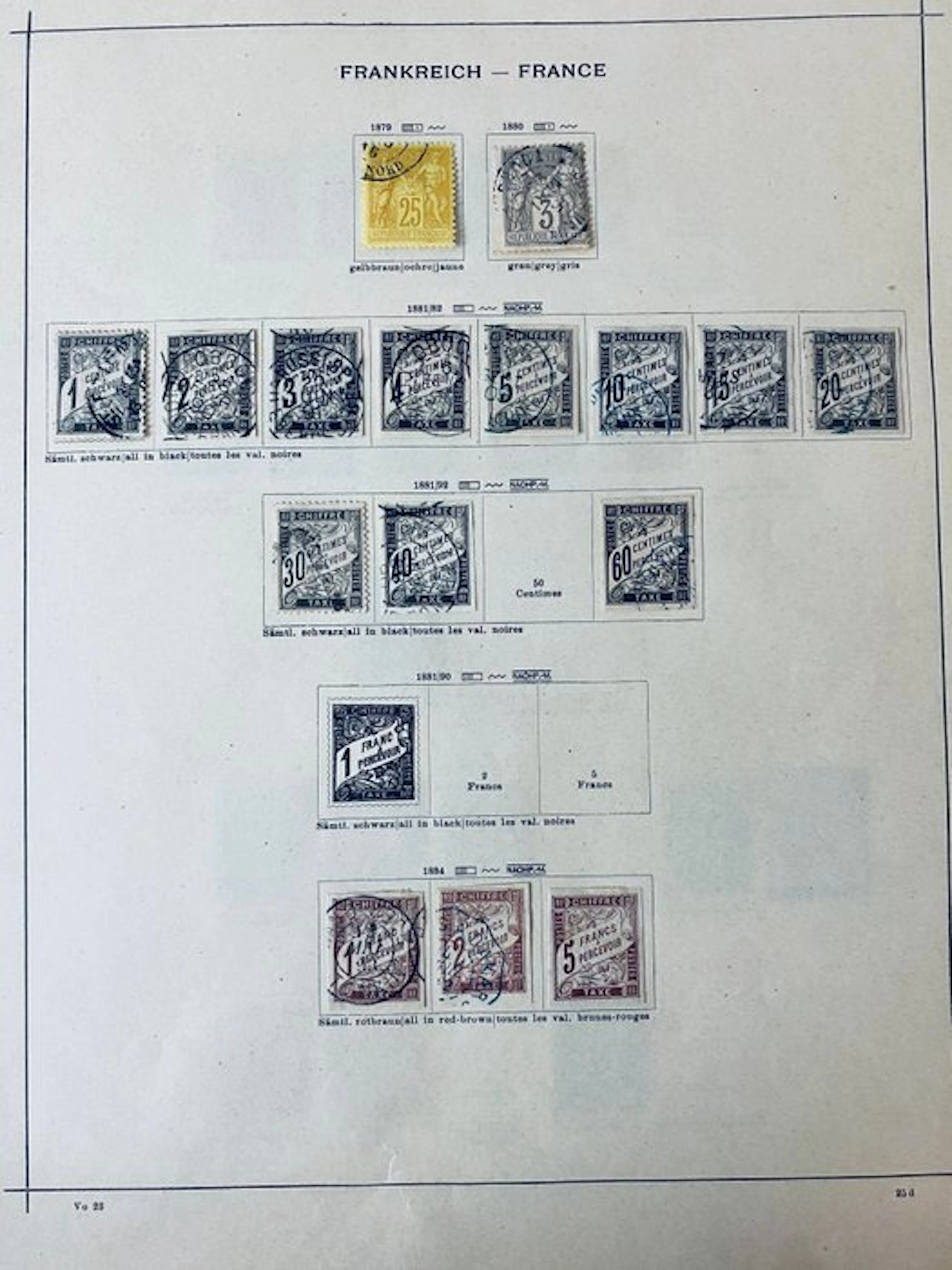 World - France collection (with postage stamps) + Monaco on old album pages