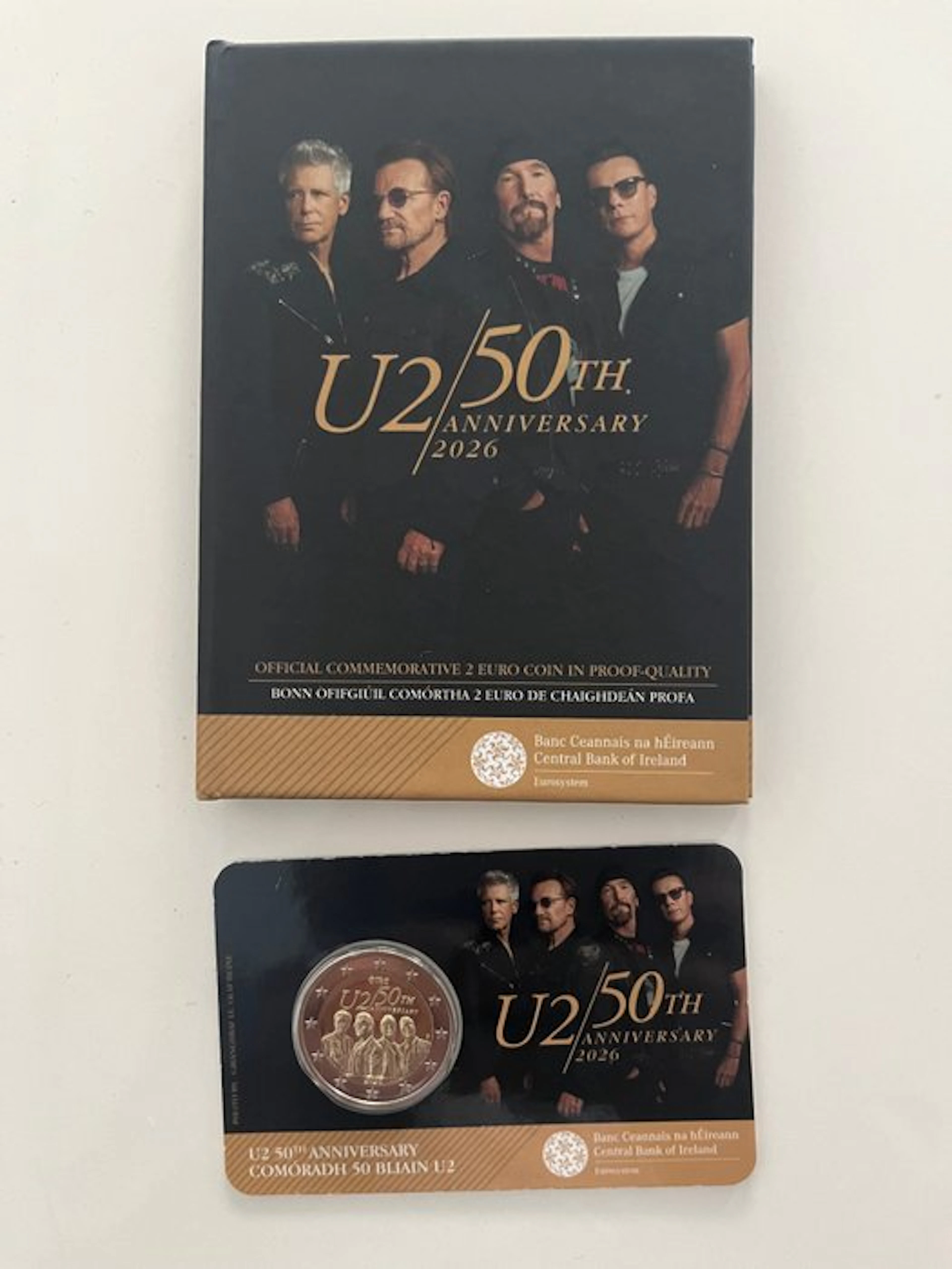 Ireland. 2 Euro 2026 "U2" (2 coins incl