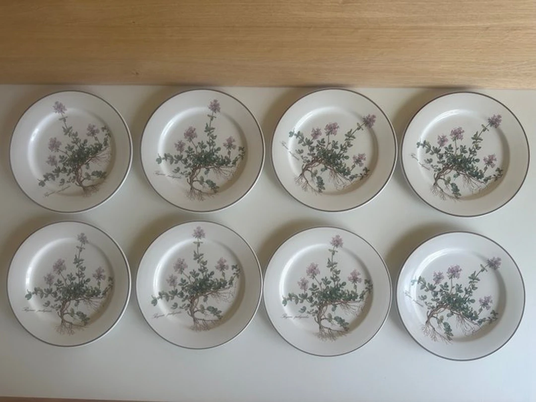 Villeroy & Boch - Breakfast plate (8) - Porcelain - Botanica 20.5 cm