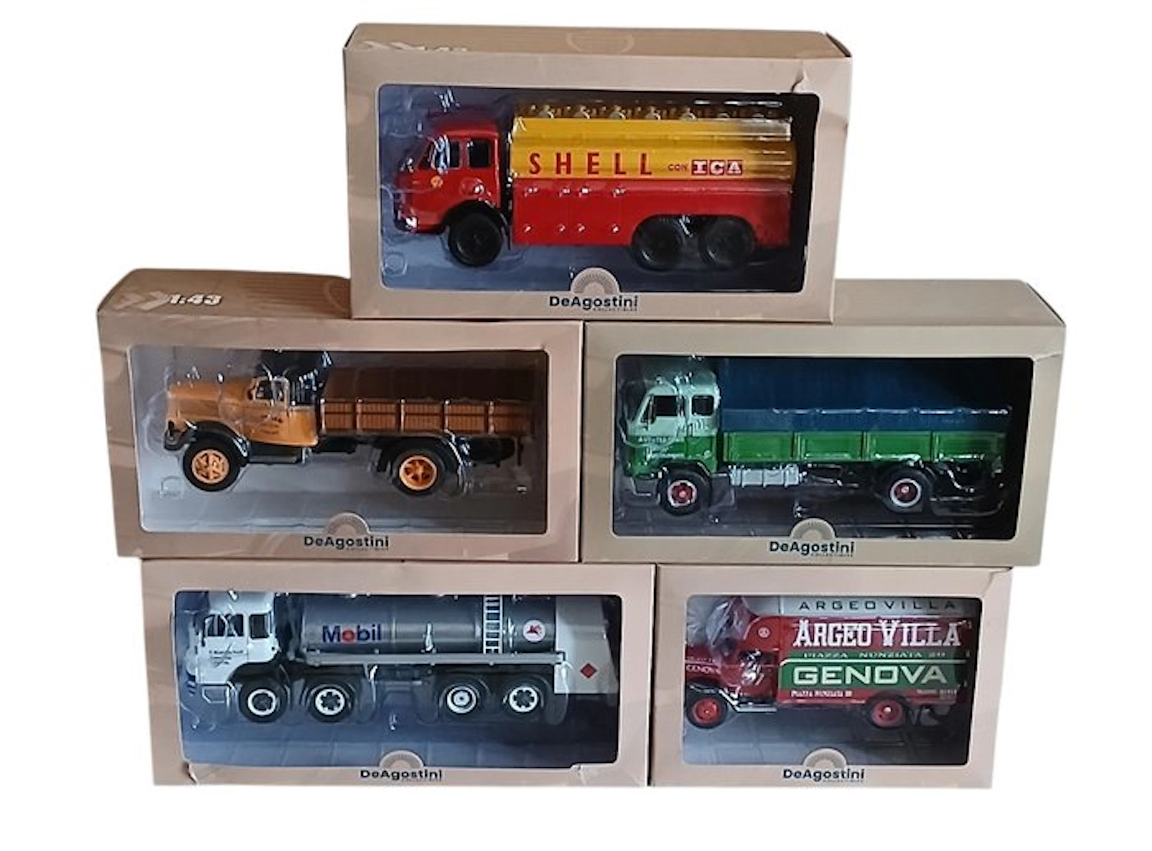 De Agostini 1:43 - Model car (5) - Lotto con 5 Camion d'epoca, commerciali