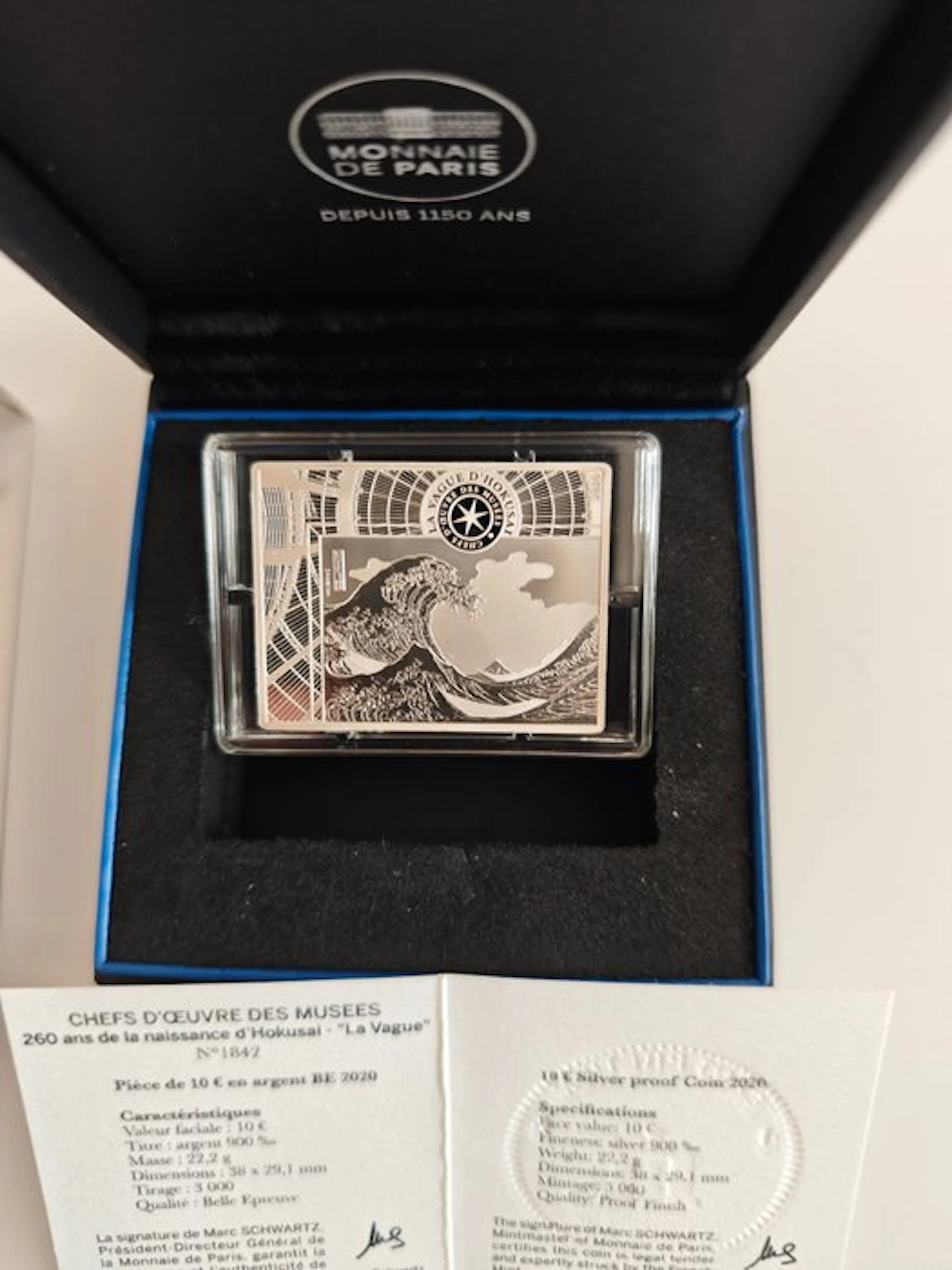 France. 10 Euro 2020 "La Vague D'Hokusai" Proof (No reserve price)