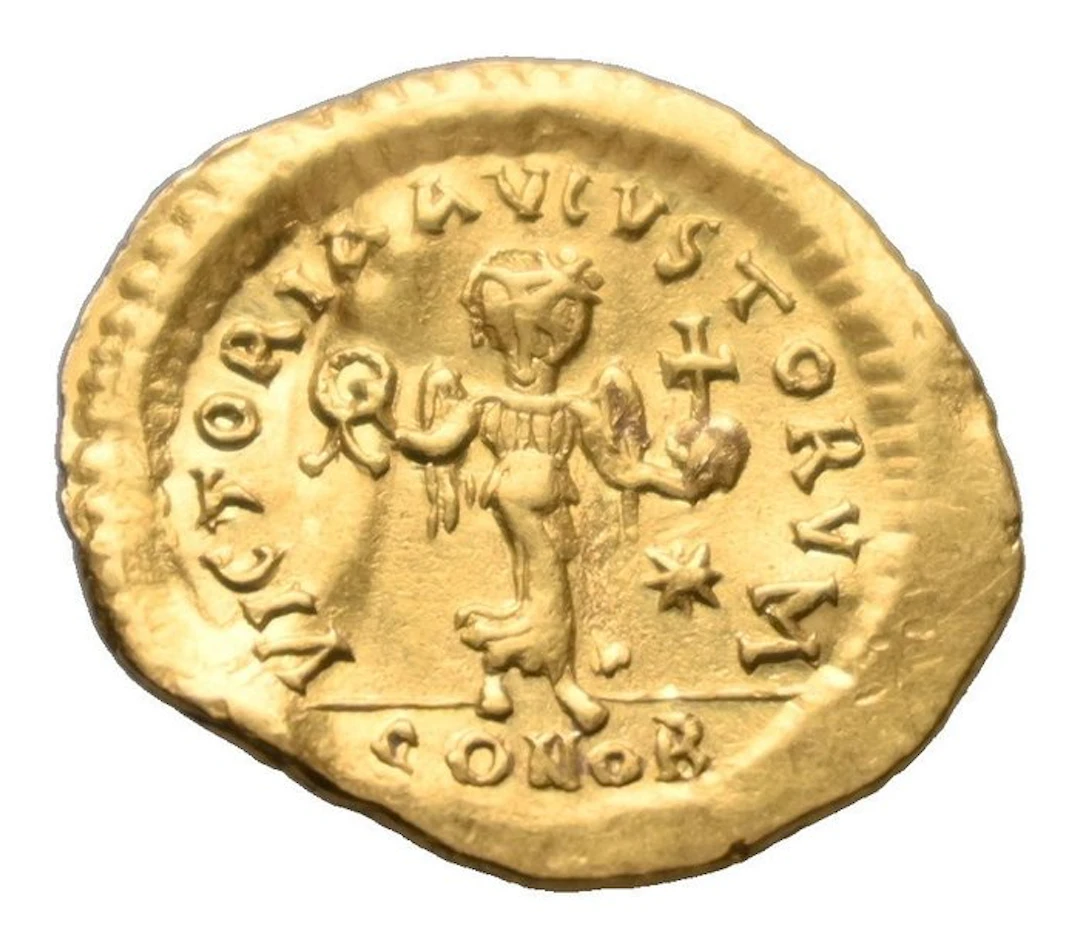 Byzantine Empire. Justin I (AD 518-527). Tremissis Konstantinopel 518-527 AD