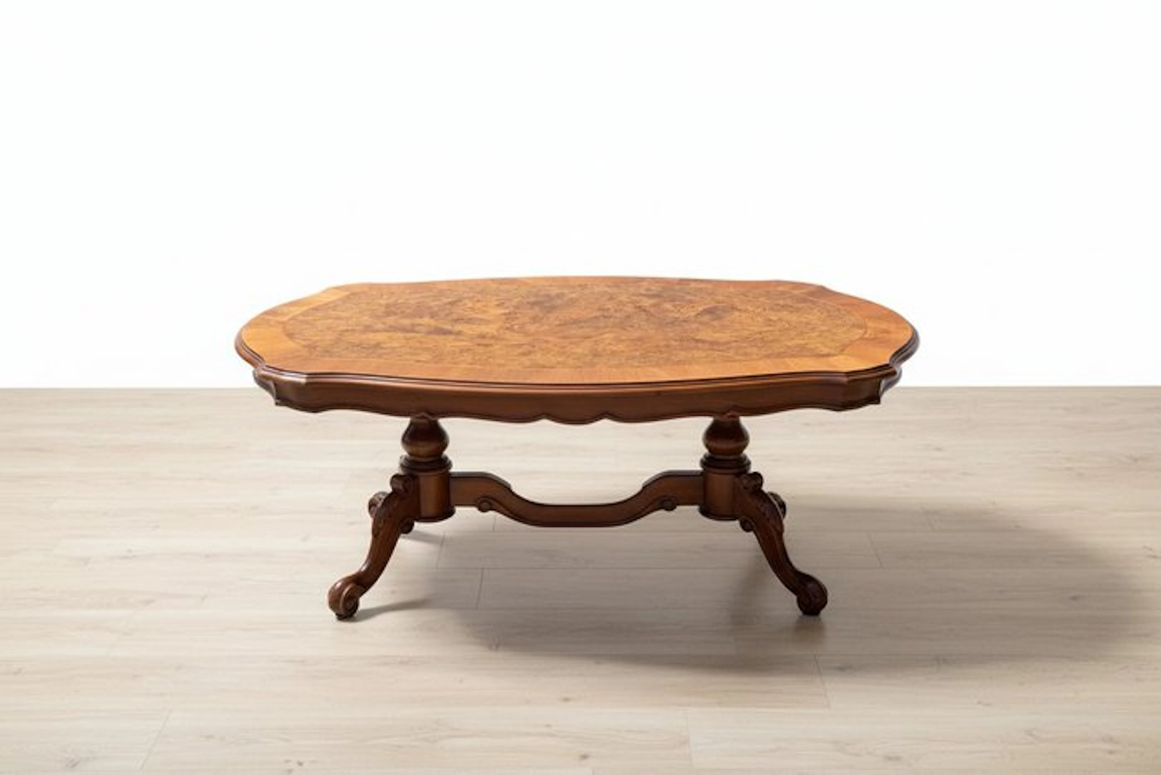 Coffee table - Burr walnut - Veneer Vintage Neobaroque