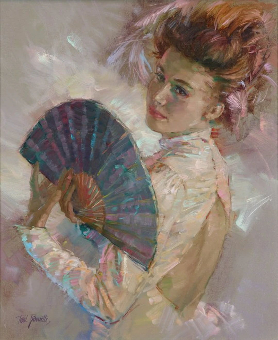 Paul Rowette (1955) - Dame met waaier