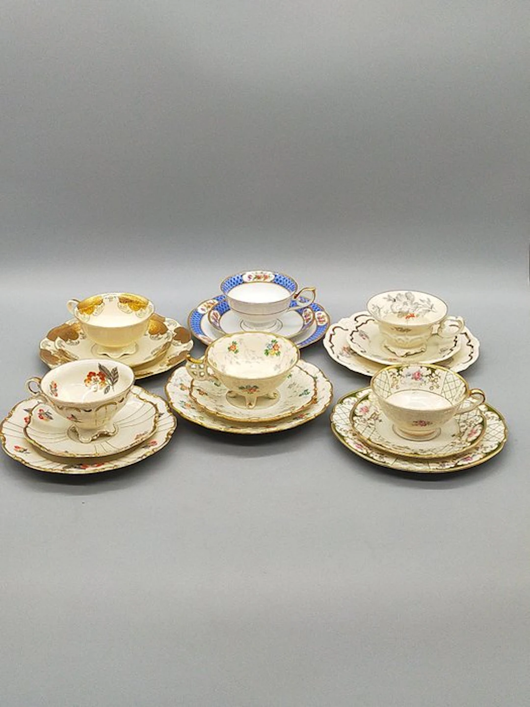 Patchwork - Coffee set - Porzellan Tassen Konvolut...