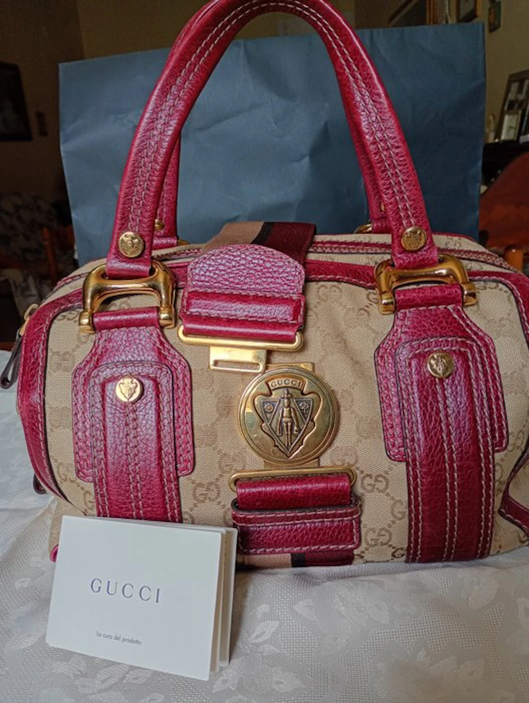 Gucci - Bauletto Gucci Aviatrix Boston in Tela GG Supreme...