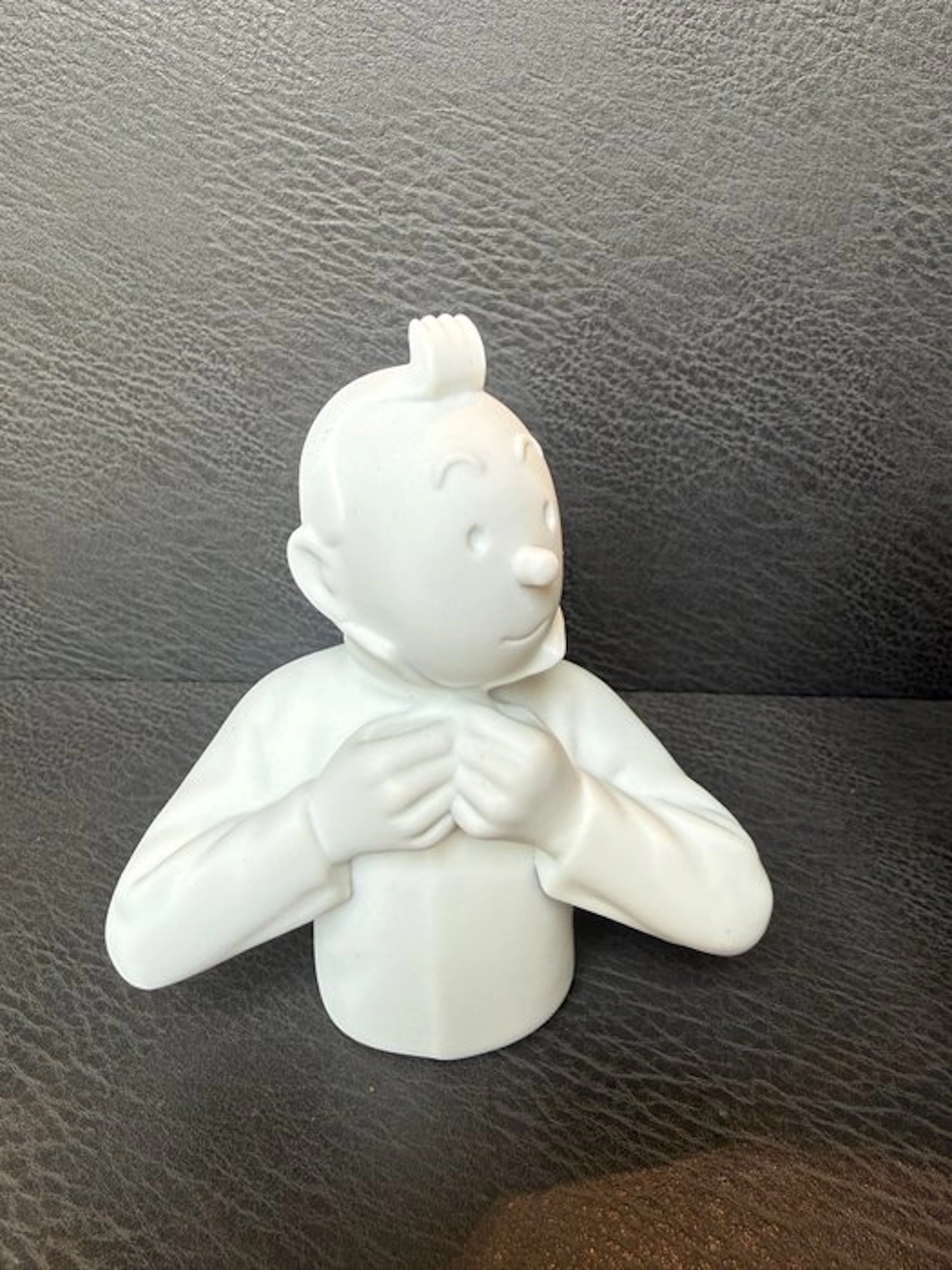 Tintin - Figure - Büste Tintin schliesst seinen Kragen - Porcelain