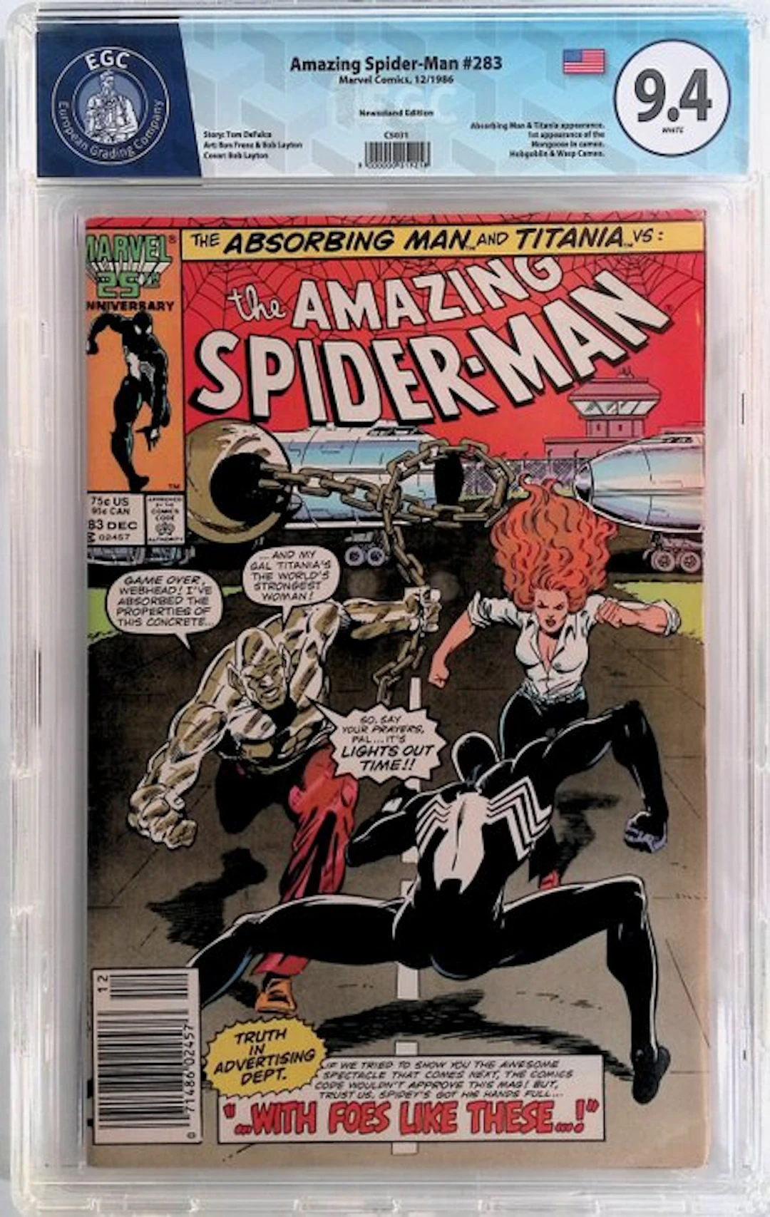 Amazing Spider-Man #283 - EGC 9.8 (Newsstand Editon) - 1...