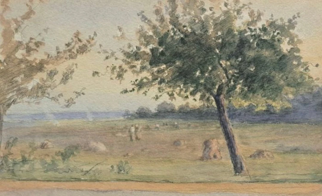 Armand Berton (1854-1917) - L’ocre des moissons sur la côte des Havres