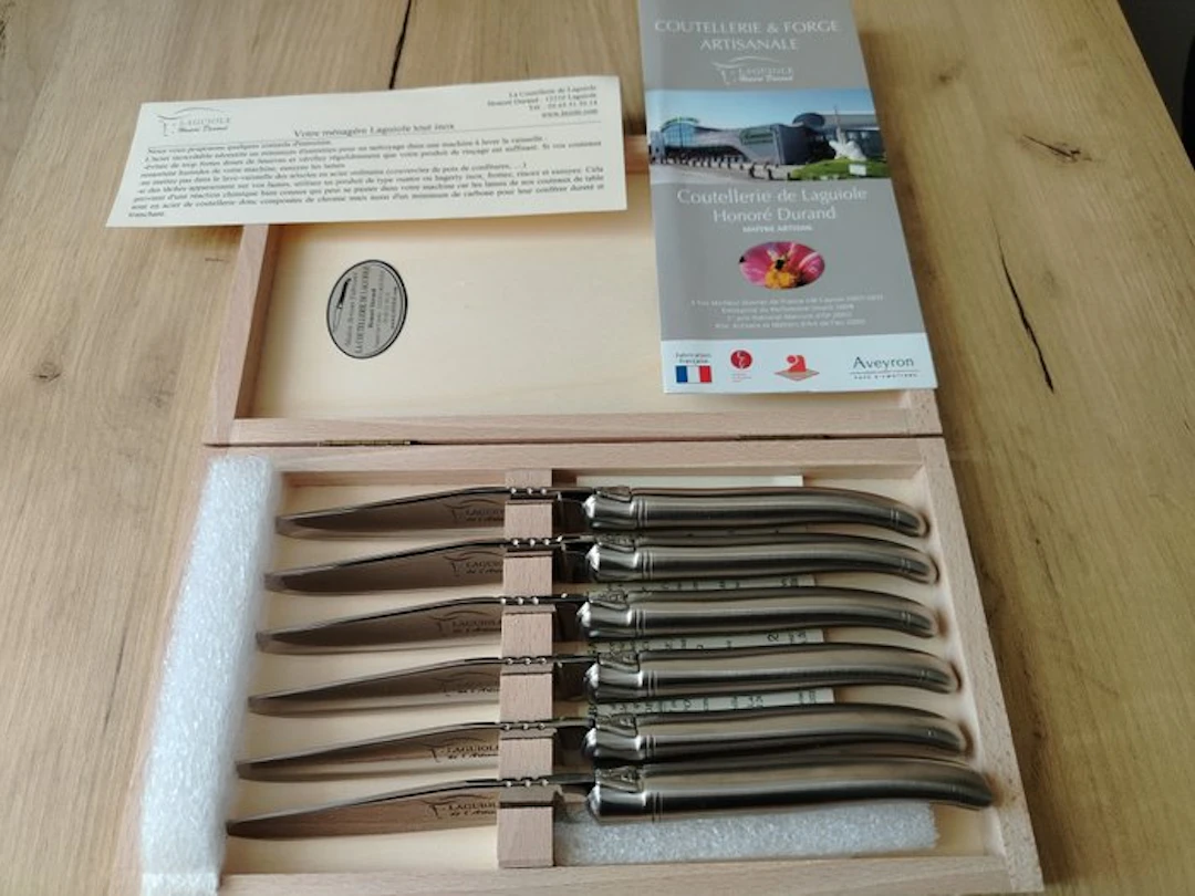 La Coutellerie de Laguiole - Table knife (6) - Laguiole Honoré Durand - Steel