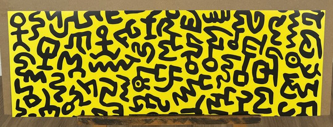 Keith Haring - Untitled (Pattern), 1990 (XL) ** Senza prezzo di riserva **