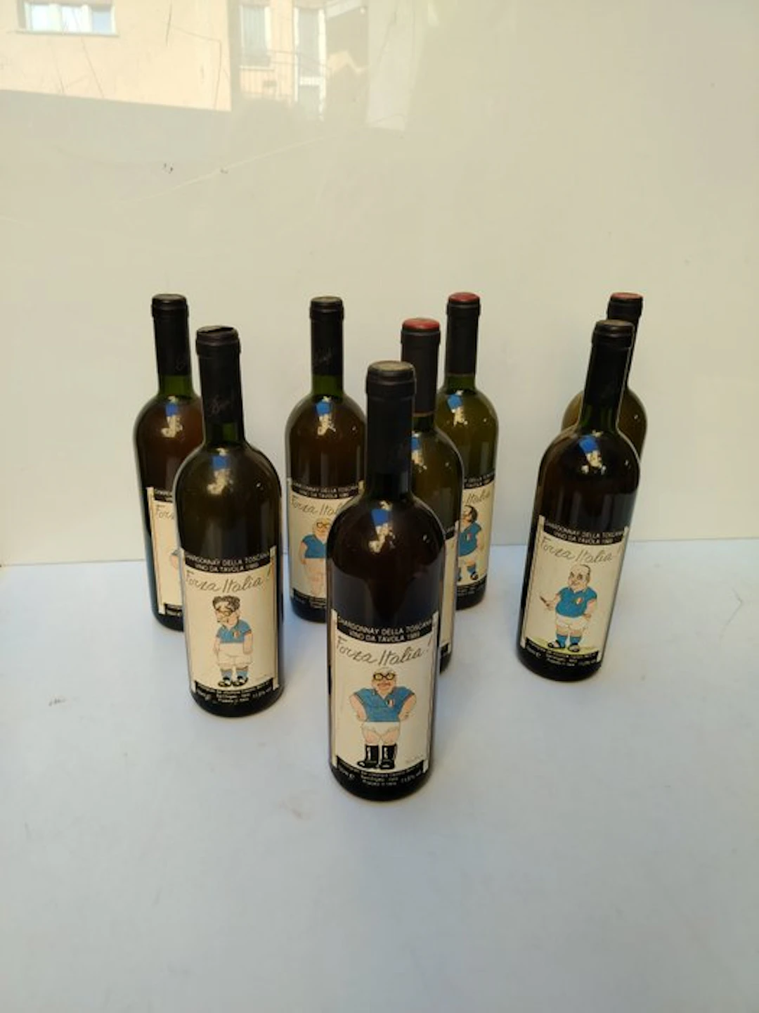 "Italia 90" - football - Bottles of Chardonnay - Giorgio Forattini Collection