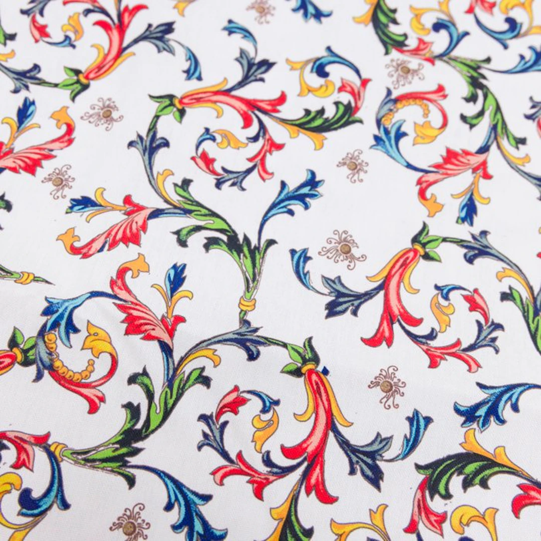 BA266 - Multicolor Acanthus Decorative Fabric...
