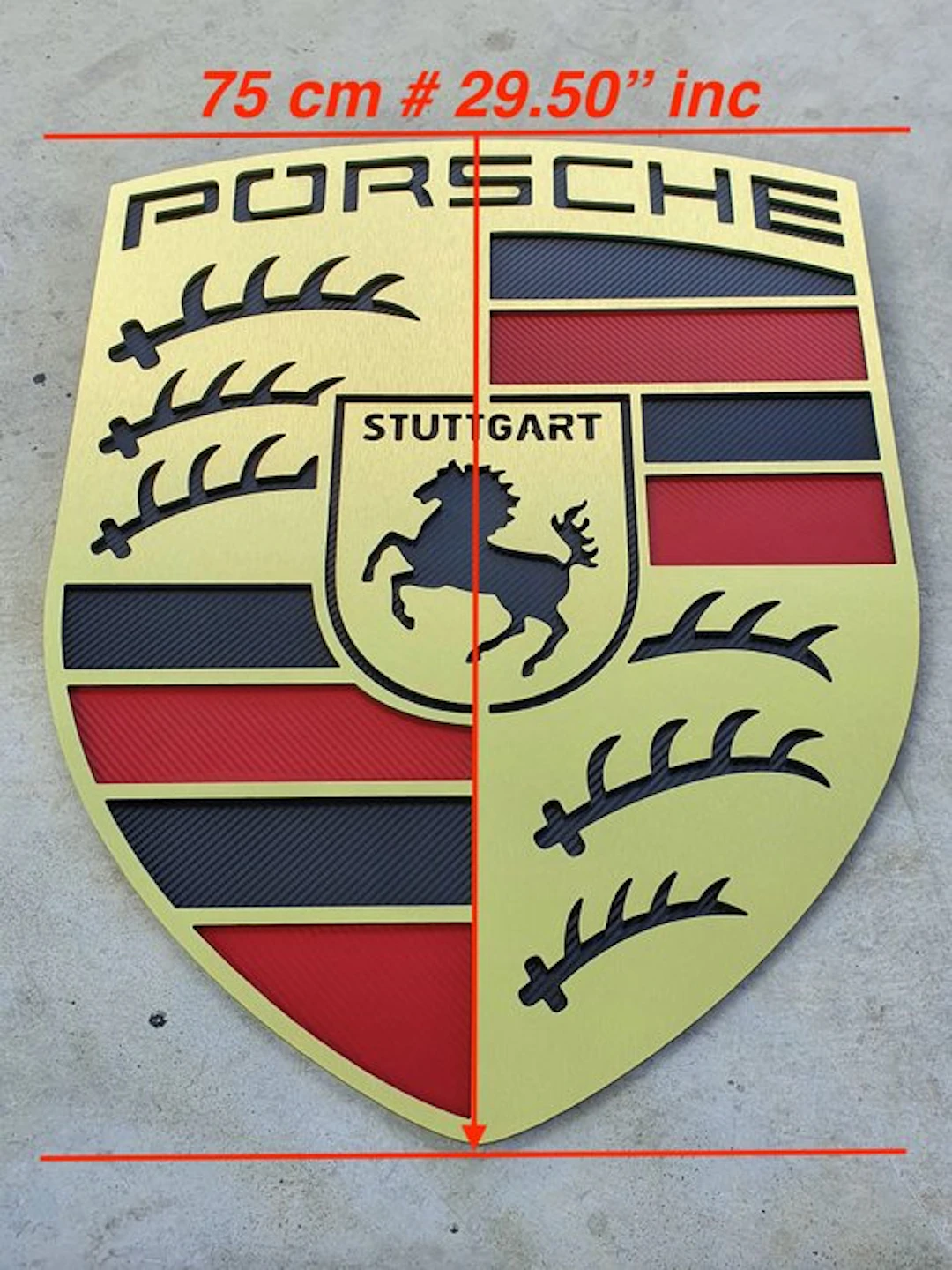 Sign - Porsche - Professional Sign Aluminium* - XXL--> 75 cm