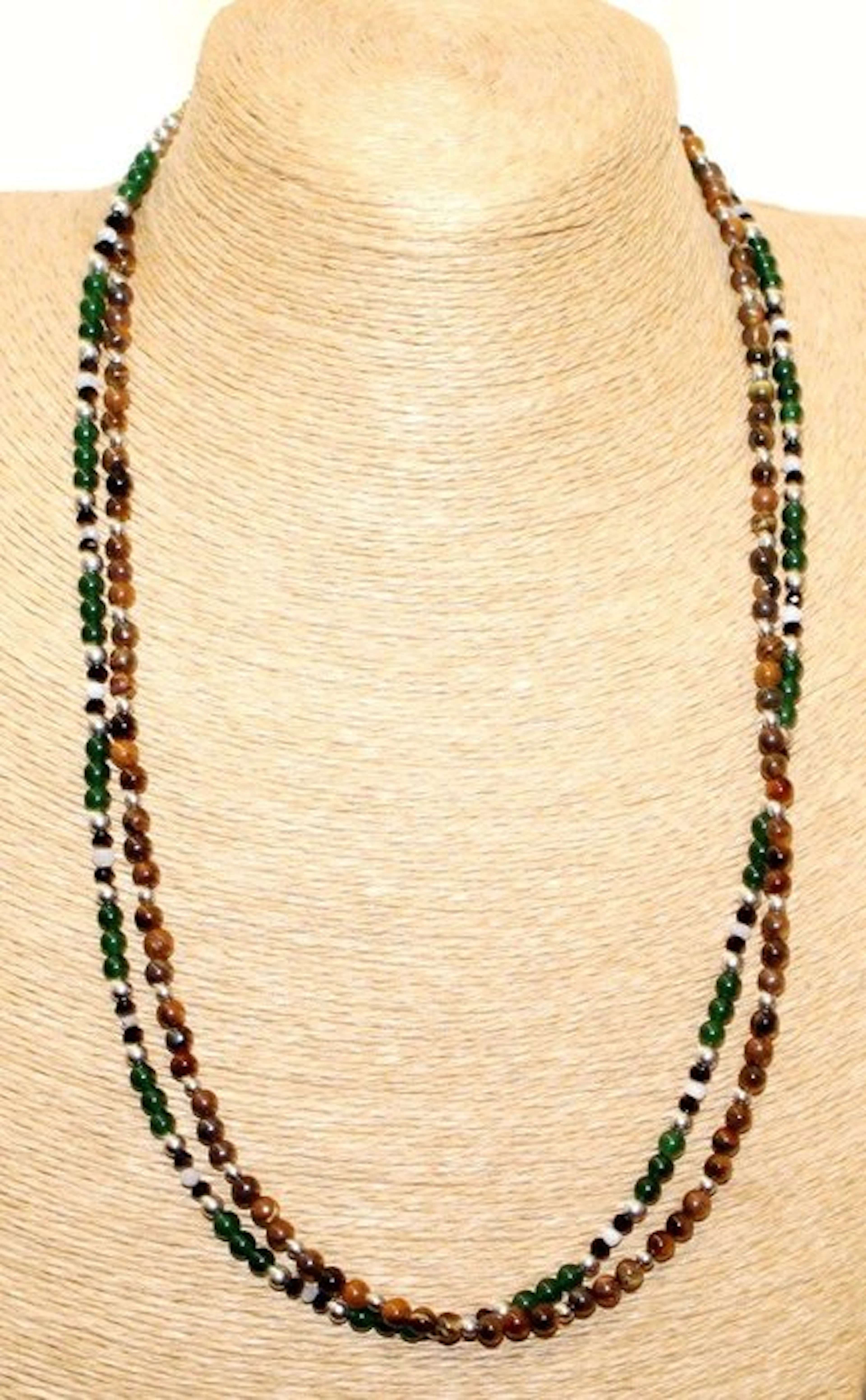 2 Really nice necklaces handmade tiger eyes