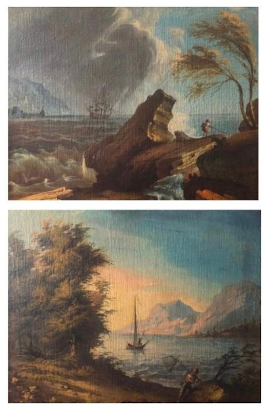 Francesco Fidanza (1747-1819), Workshop of - Paesaggi costieri con personaggi