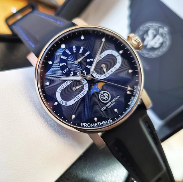 Stefano Braga - Moon Phase - Calendar - Swiss Made - Rare...