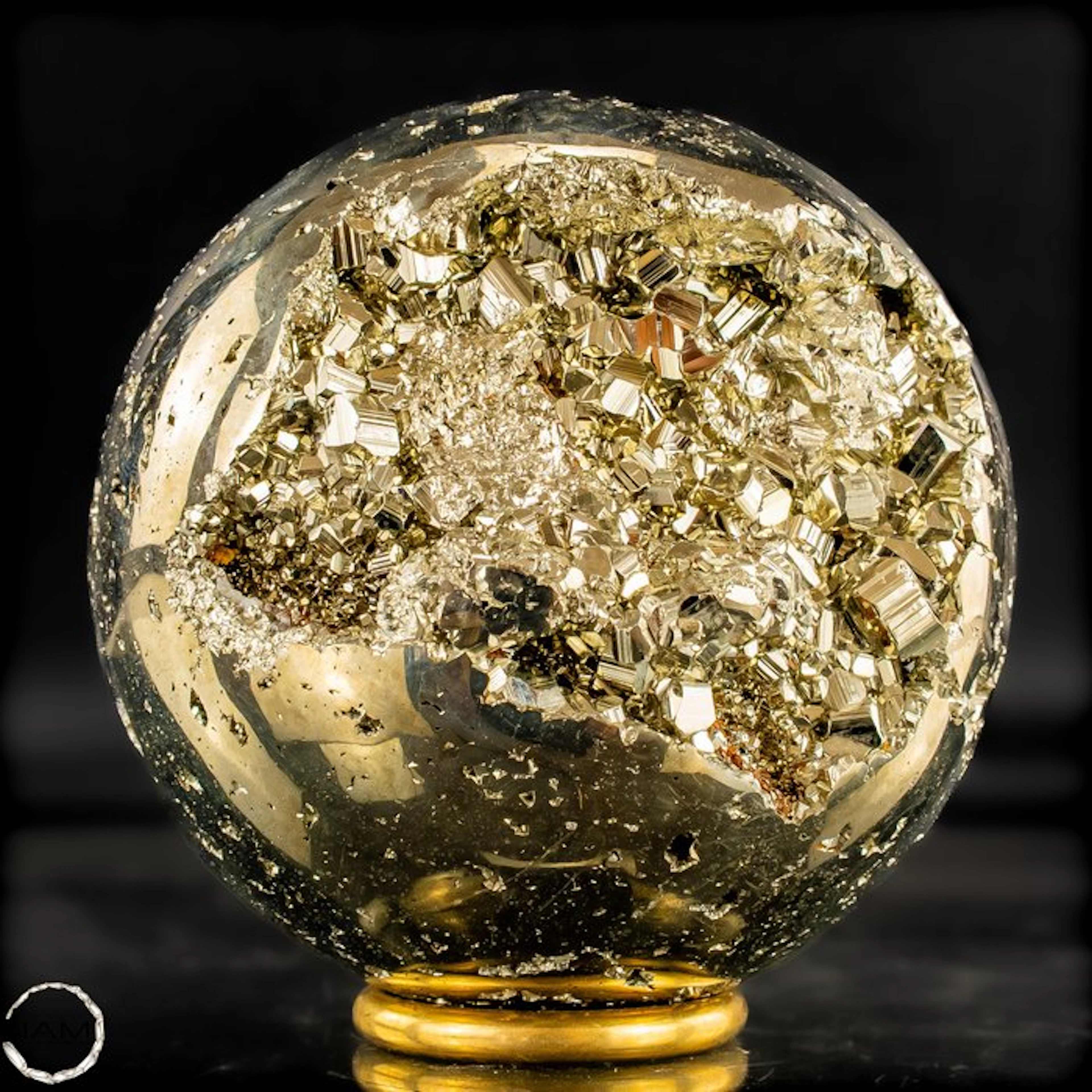 Radiant treasure of the Earth – Breathtaking pyrite sphere- 1776.39 g