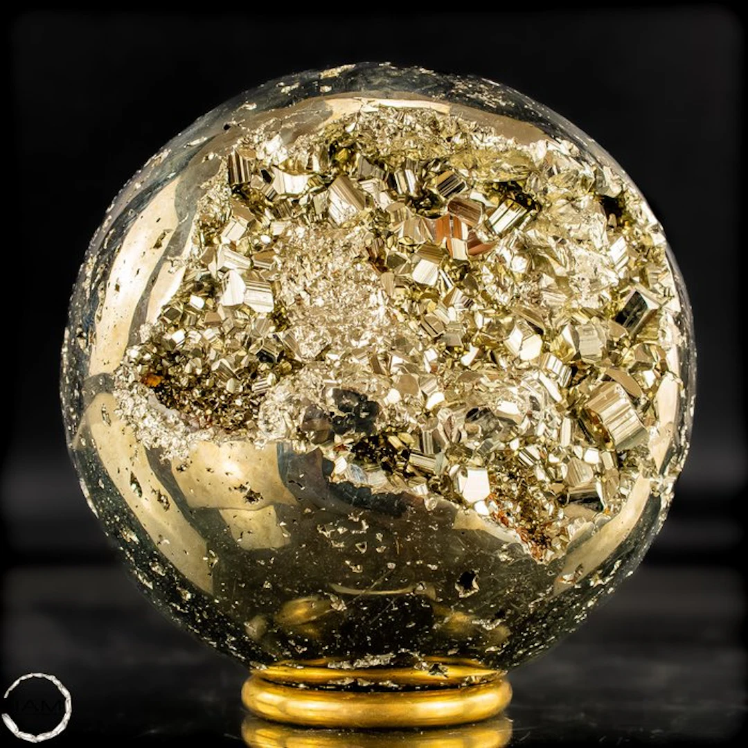 Radiant treasure of the Earth – Breathtaking pyrite sphere- 1776.39 g