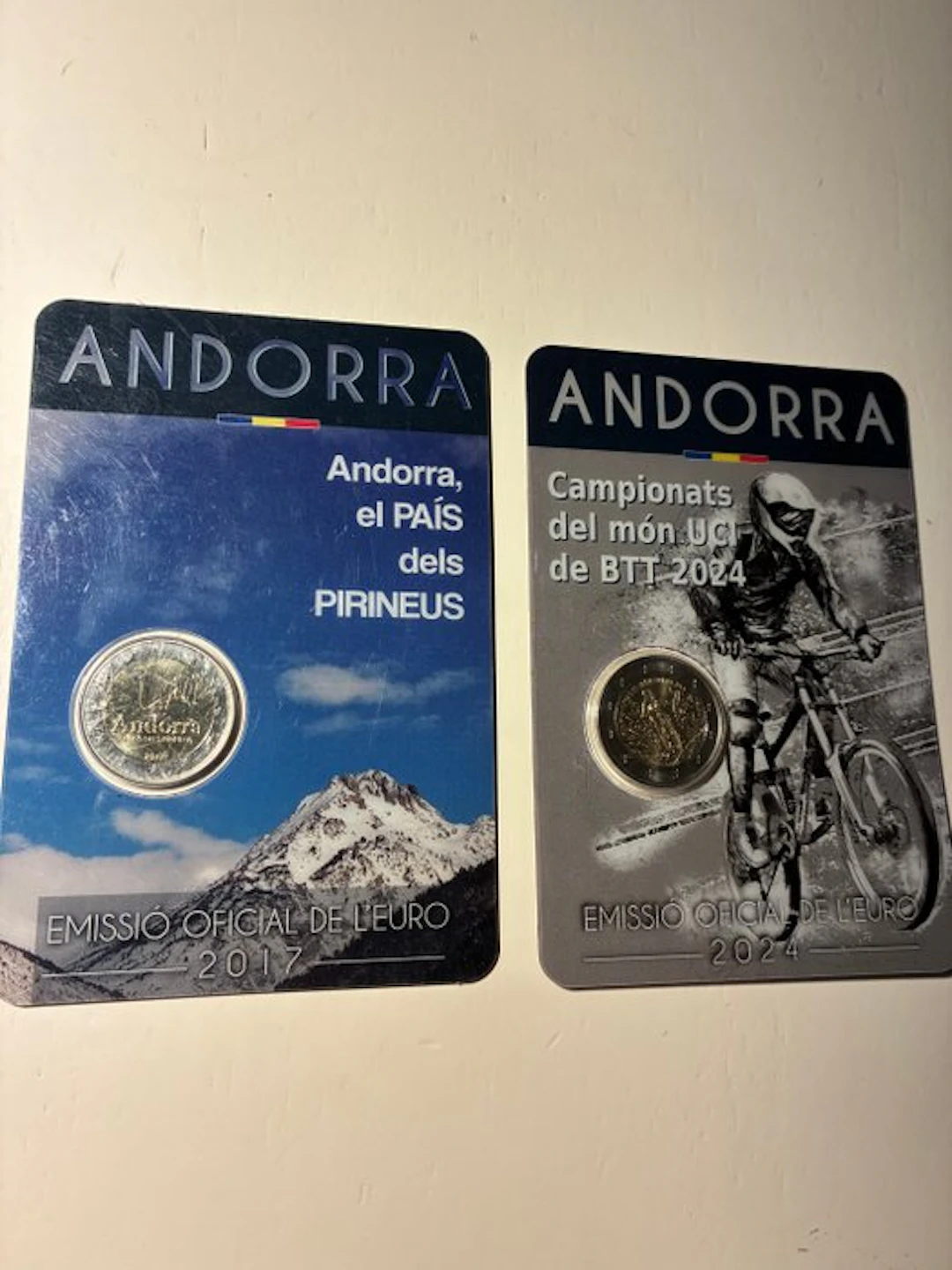 Andorra. 2 Euro 2017/2024 "Pireneus" + "Bike" (2 monete) (No reserve price)