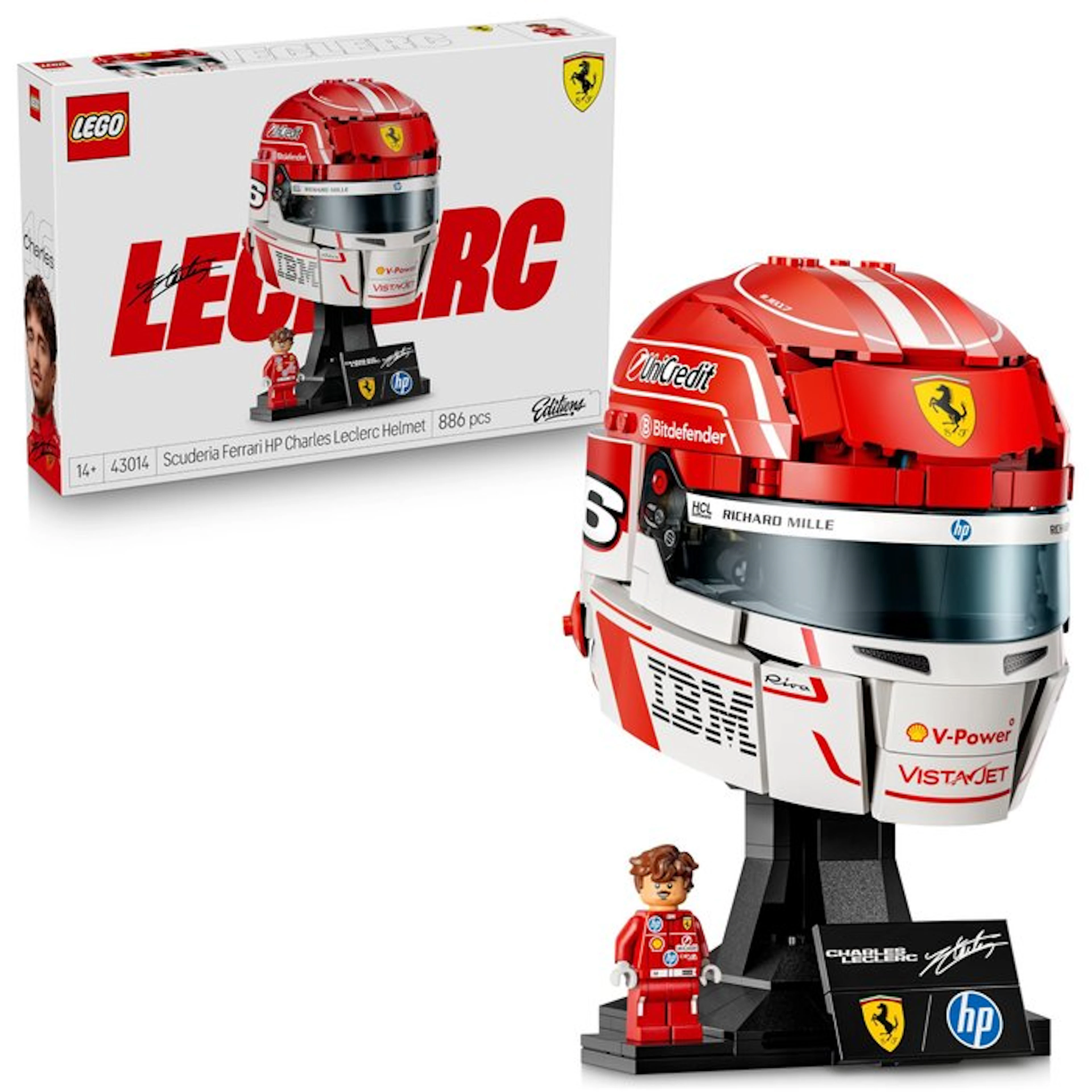 LEGO Set - 43014 - Racers - Scuderia Ferrari HP Charles Leclerc Helmet